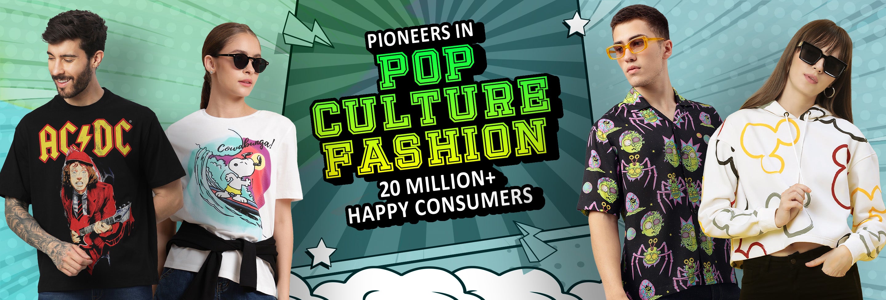pioneers in pop culture fashion with 20 million plus happy consumers banner image by free authority
