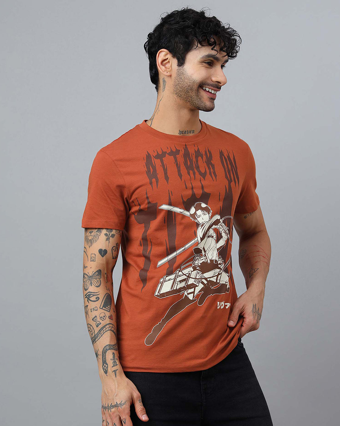 Attack On Titan Captain Levi Regular Fit Tshirt Men