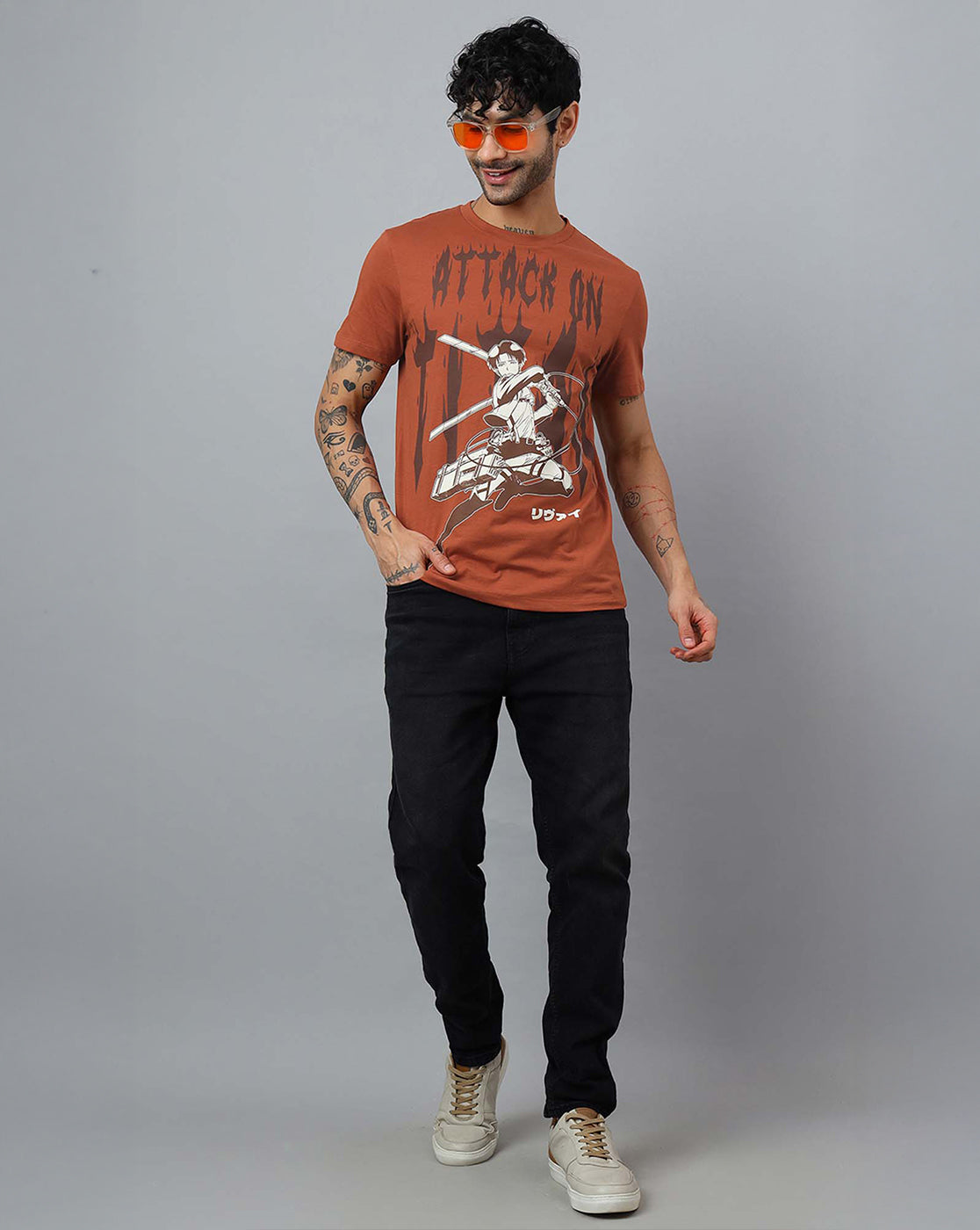 Attack On Titan Captain Levi Regular Fit Tshirt Men