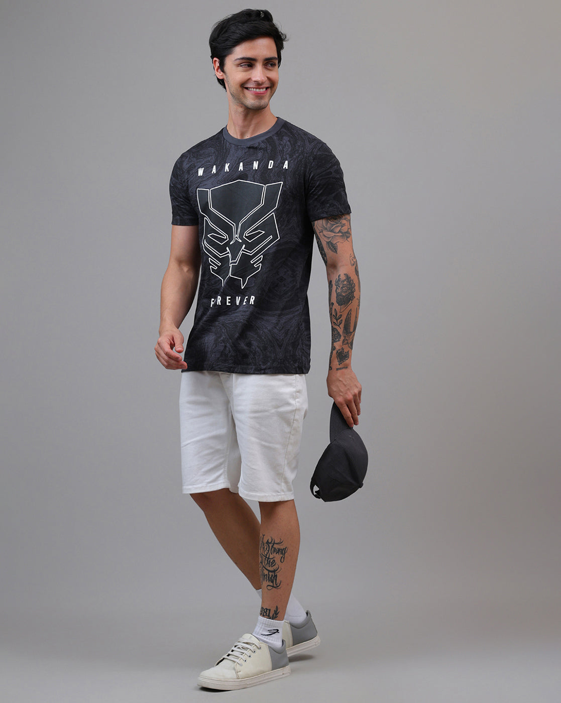 Black Panther Printed Regular Fit Tshirt For Men