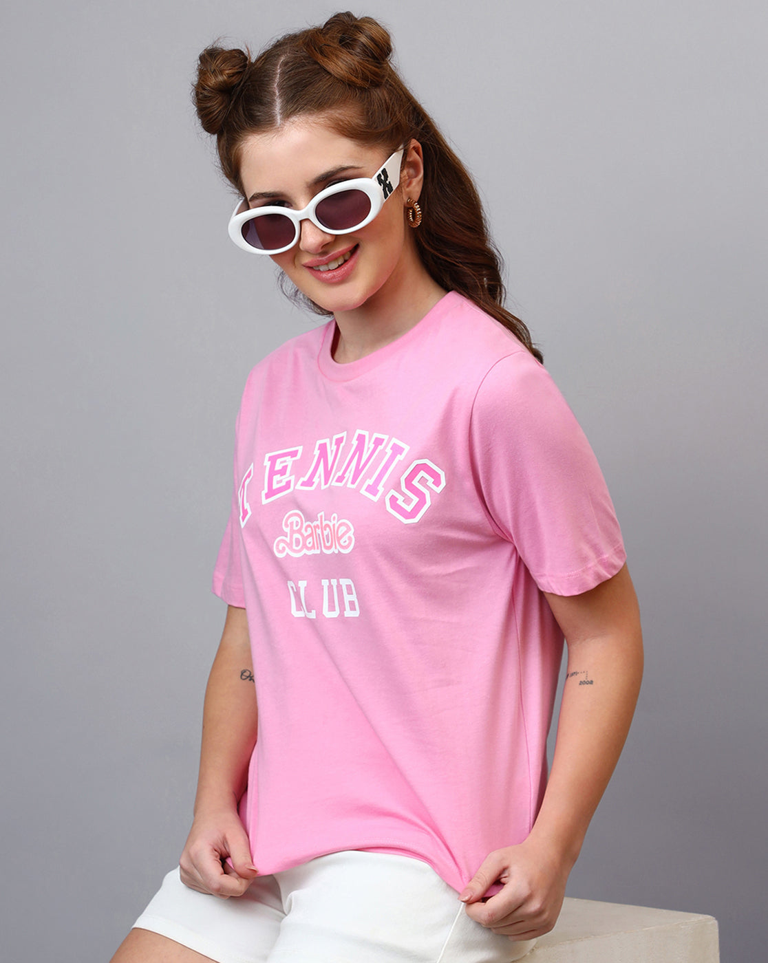 Barbie Printed Regular Fit Tshirt For Women