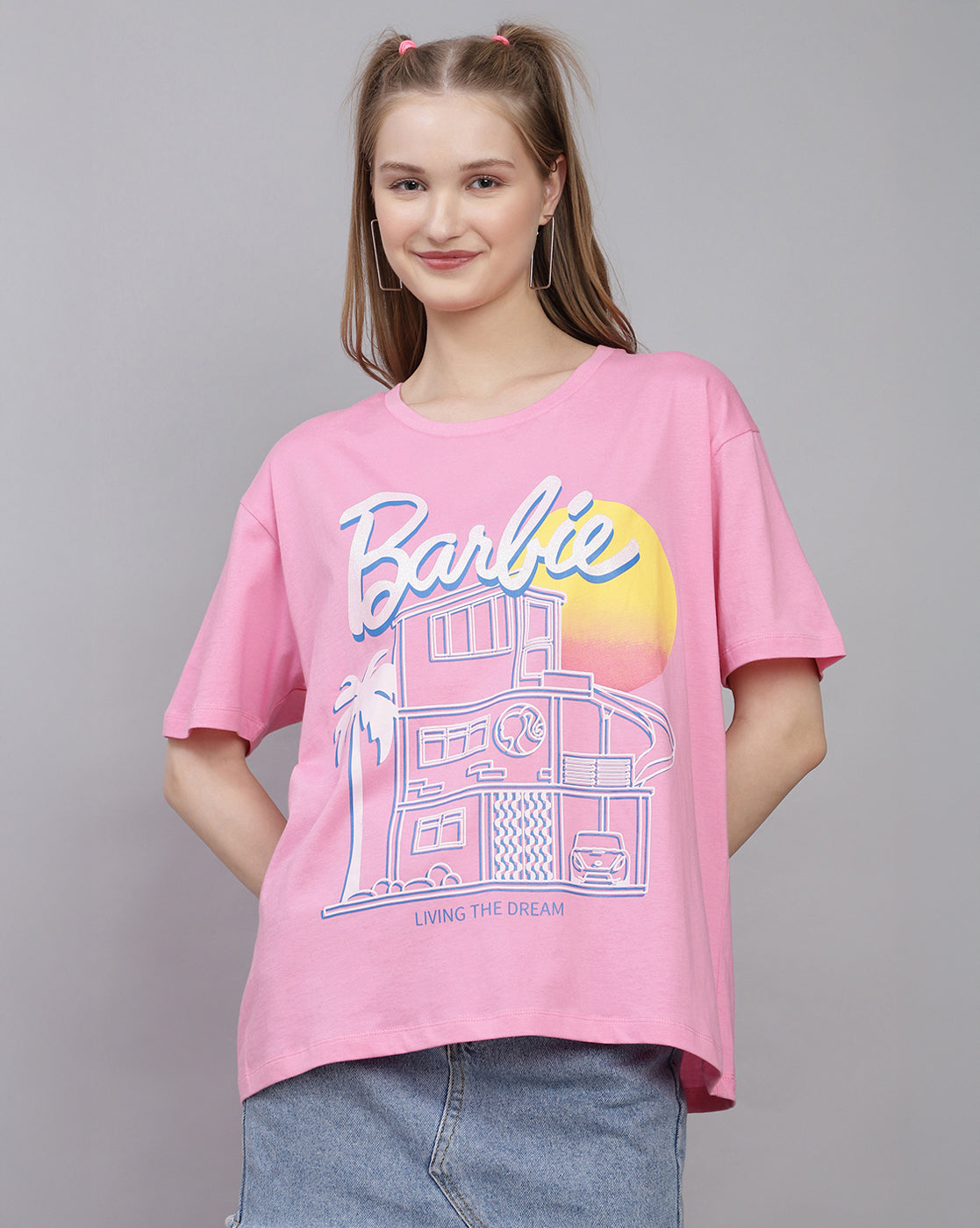 Barbie Printed Oversized Tshirt For Women