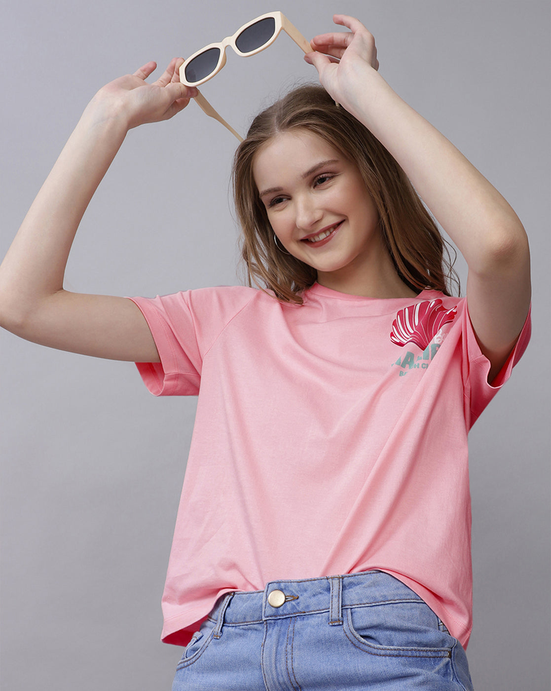 Barbie Printed Regular Fit Tshirt For Women