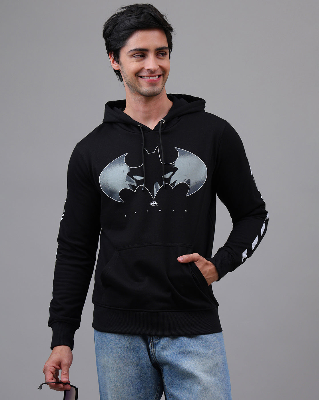 Batman Printed Regular Fit Hoodie For Men