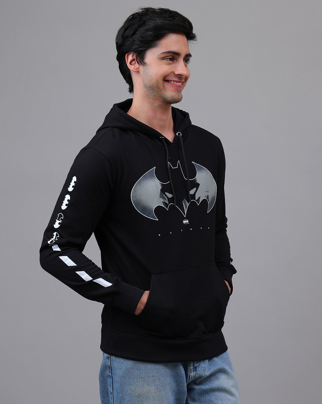 Batman Printed Regular Fit Hoodie For Men