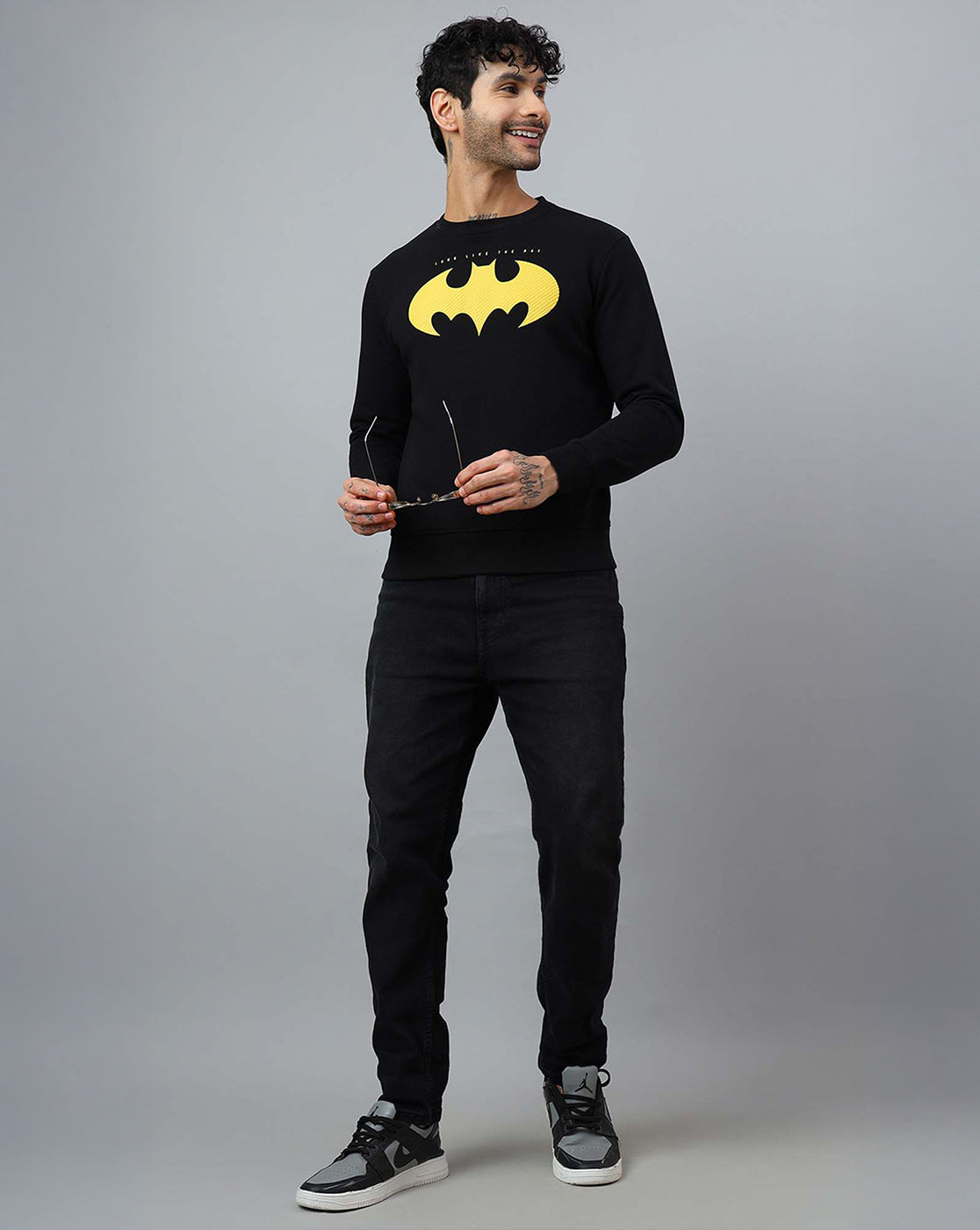 Batman Printed Regular Fit Sweatshirt For Men