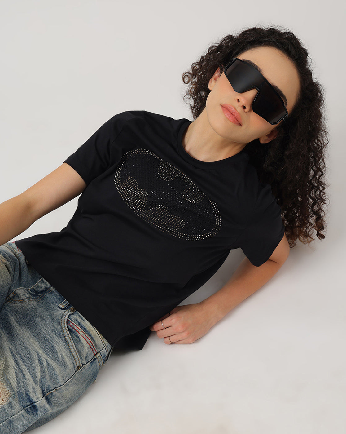 Batman Rhinestones Regular Fit Tshirt