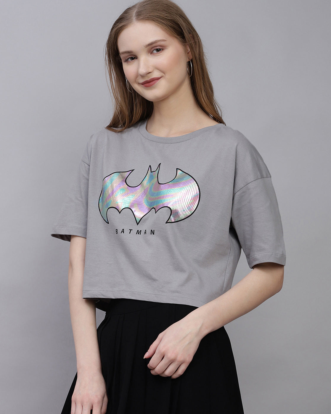 Batman Printed Boxy Fit Tshirt For Women