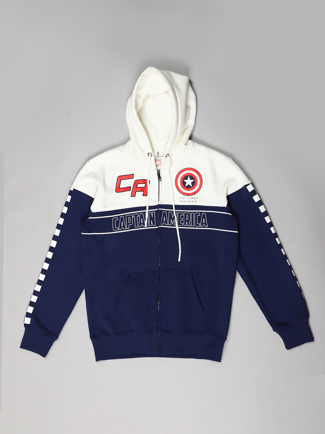 Captain America Printed Hoodie & Joggers Co-Ords Set For Men