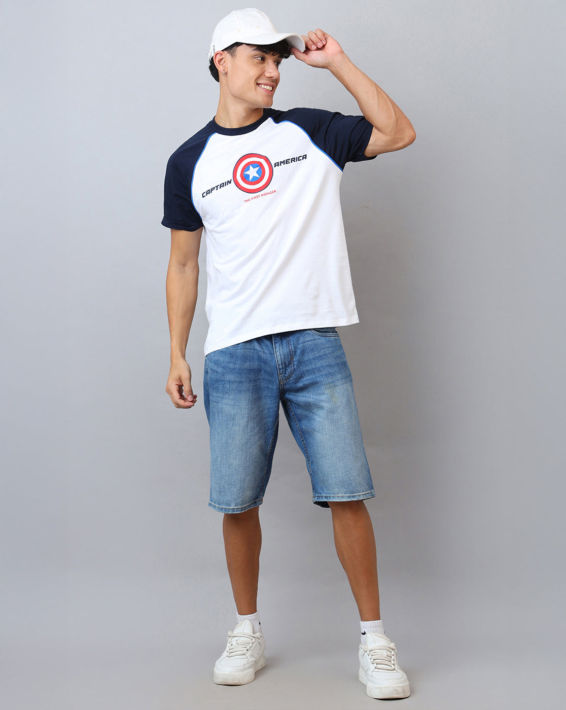 Captain America Printed Regular Fit Tshirt For Men