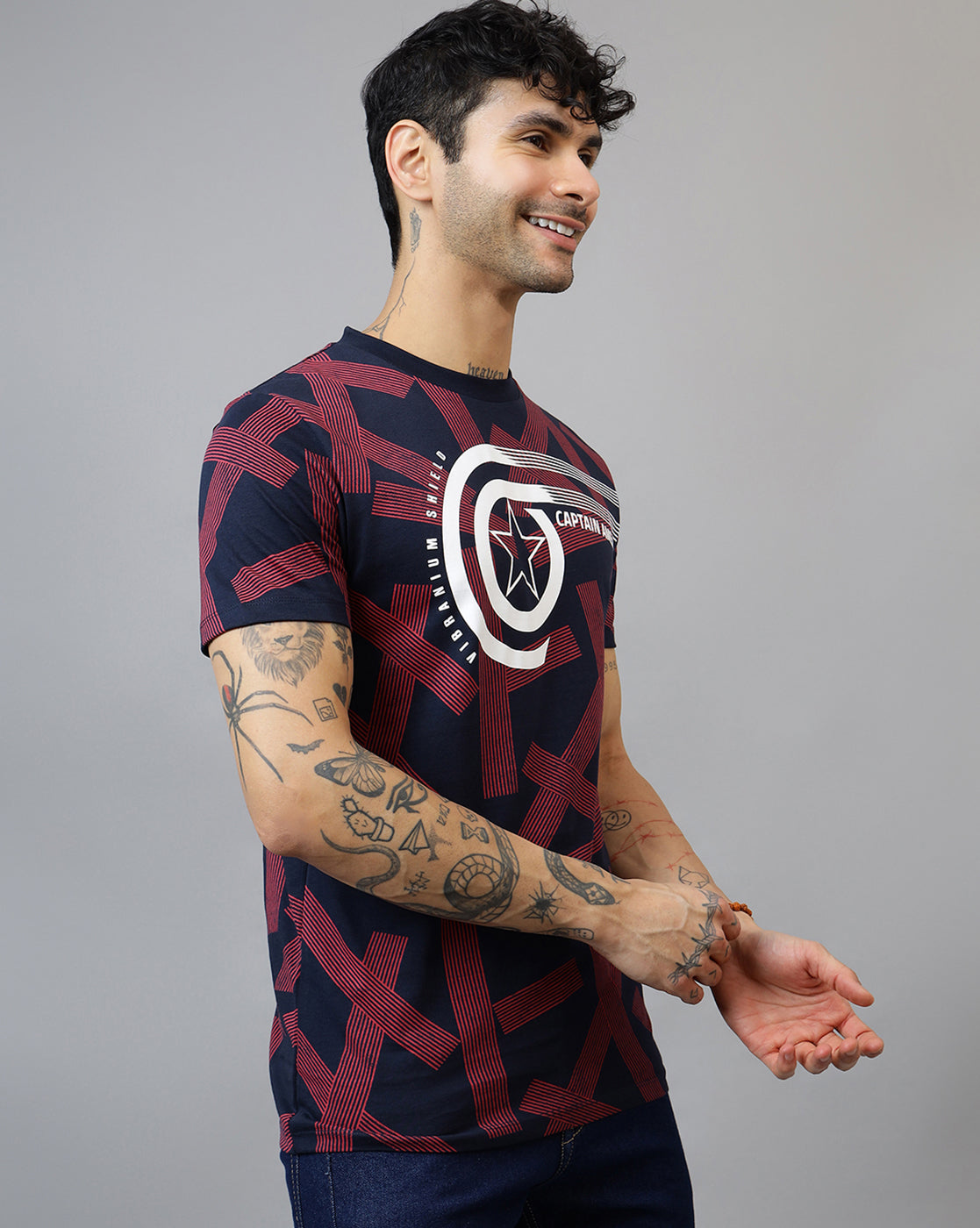 Captain America Printed Regular Fit Tshirt For Men