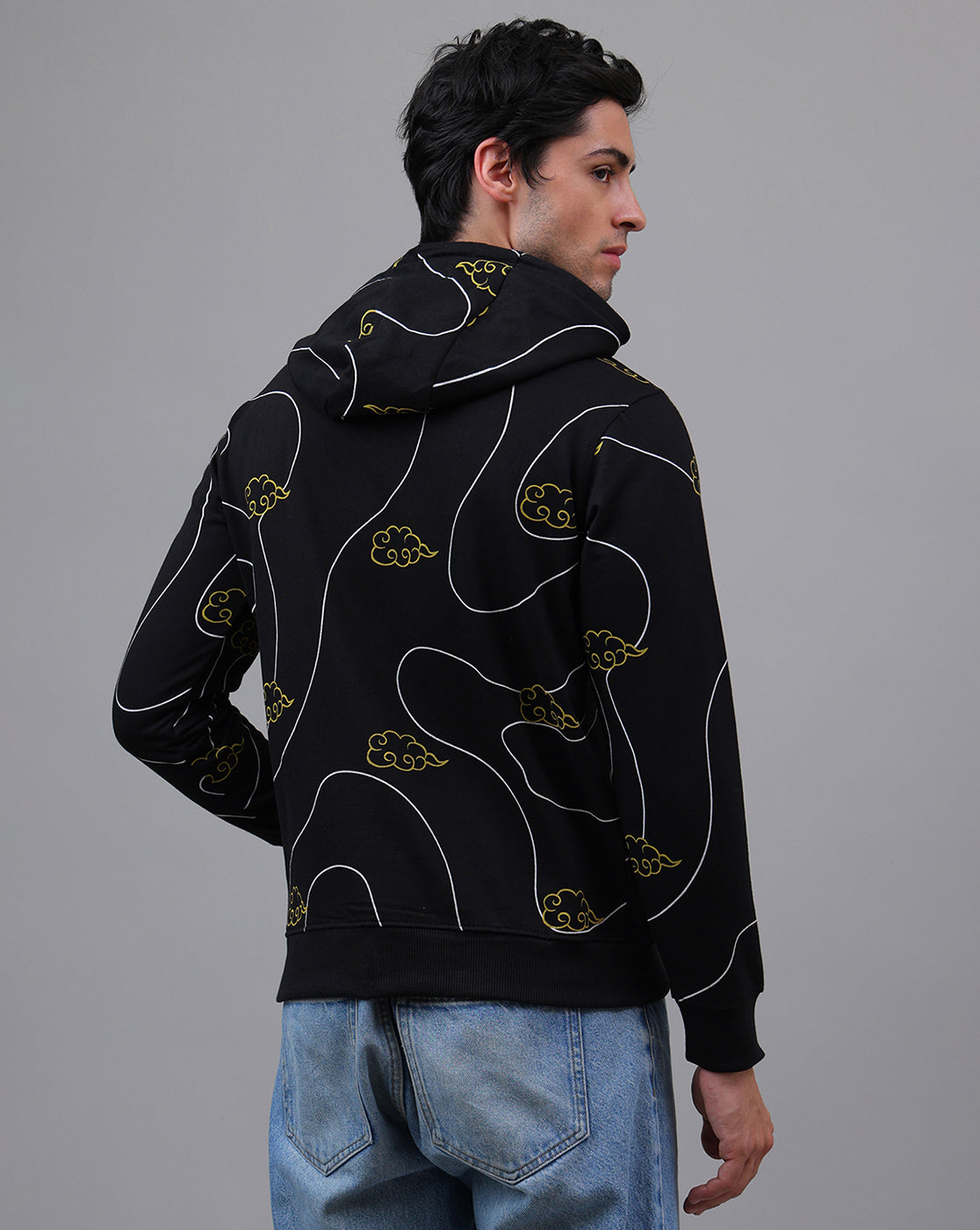 Dragon Ball Z Anime Printed Regular Fit Black Hoodie For Men