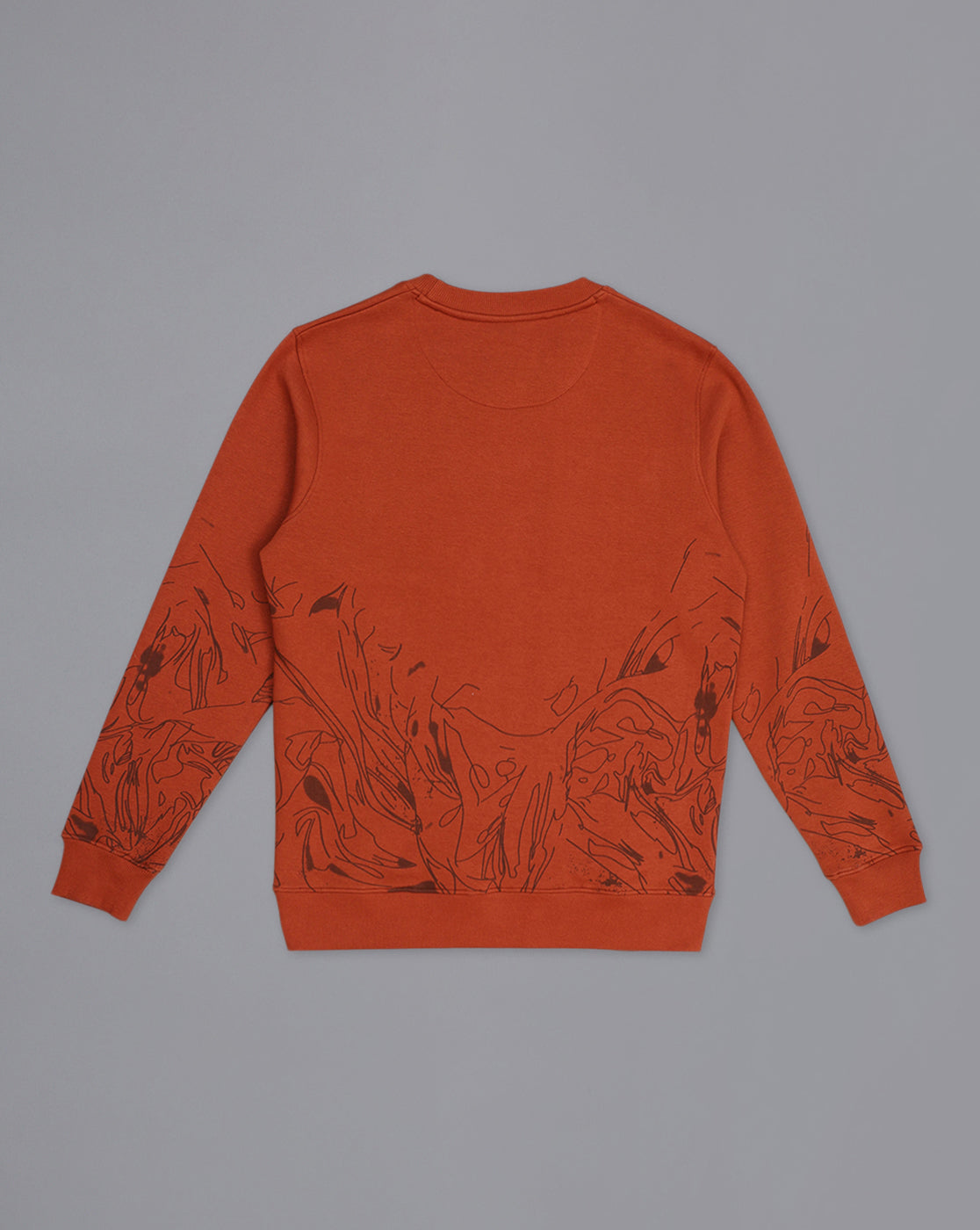 Dragon Ball Z: Goku Anime Printed Regular Fit Brown Sweatshirt For Men