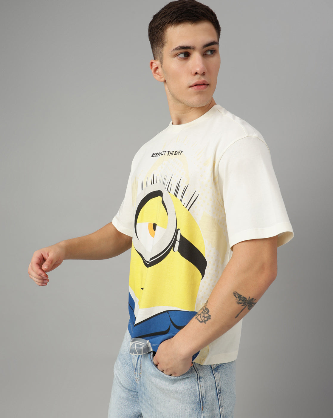 Minions Off White Oversized Tshirt Men