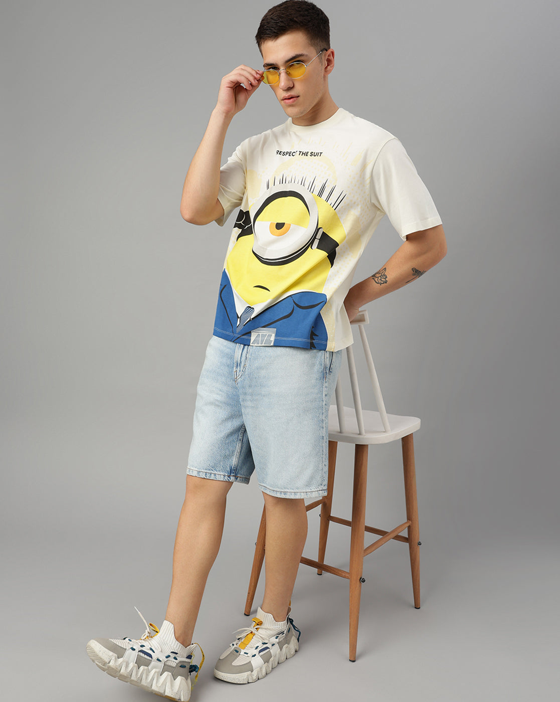 Minions Off White Oversized Tshirt Men