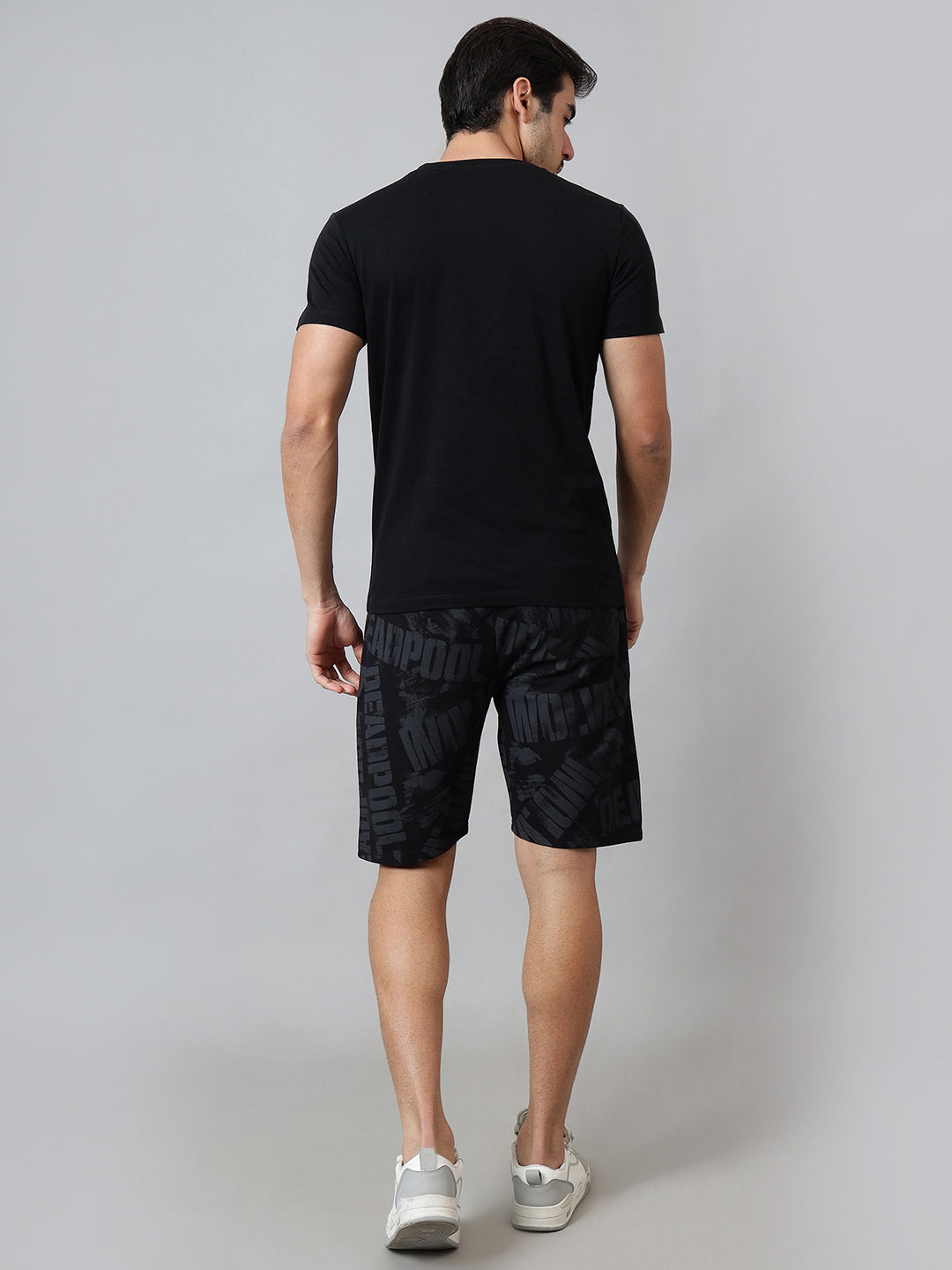 Deadpool Printed T-Shirt & Shorts Co-Ords Set For Men