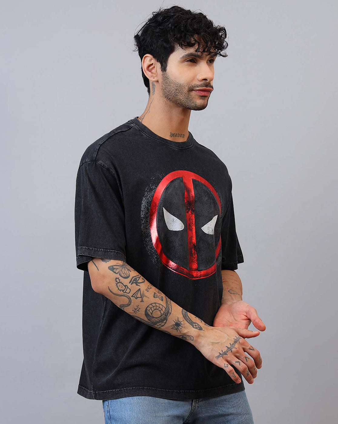 Deadpool Printed Oversized Fit Tshirt For Men