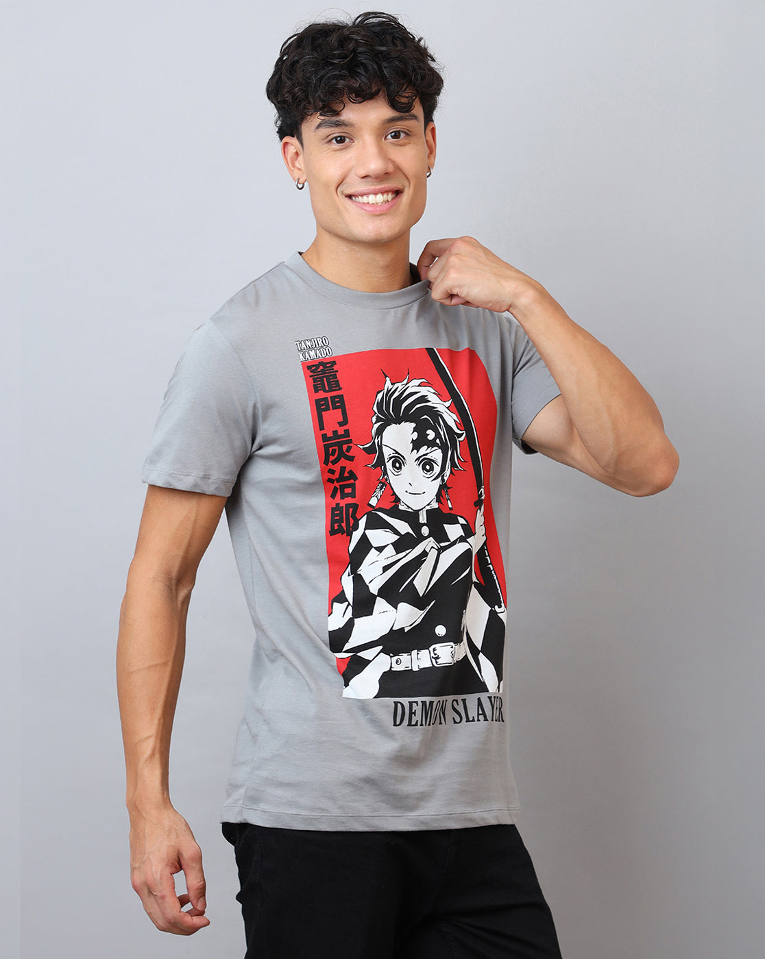 Demon Slayer Printed Regular Fit Tshirt For Men