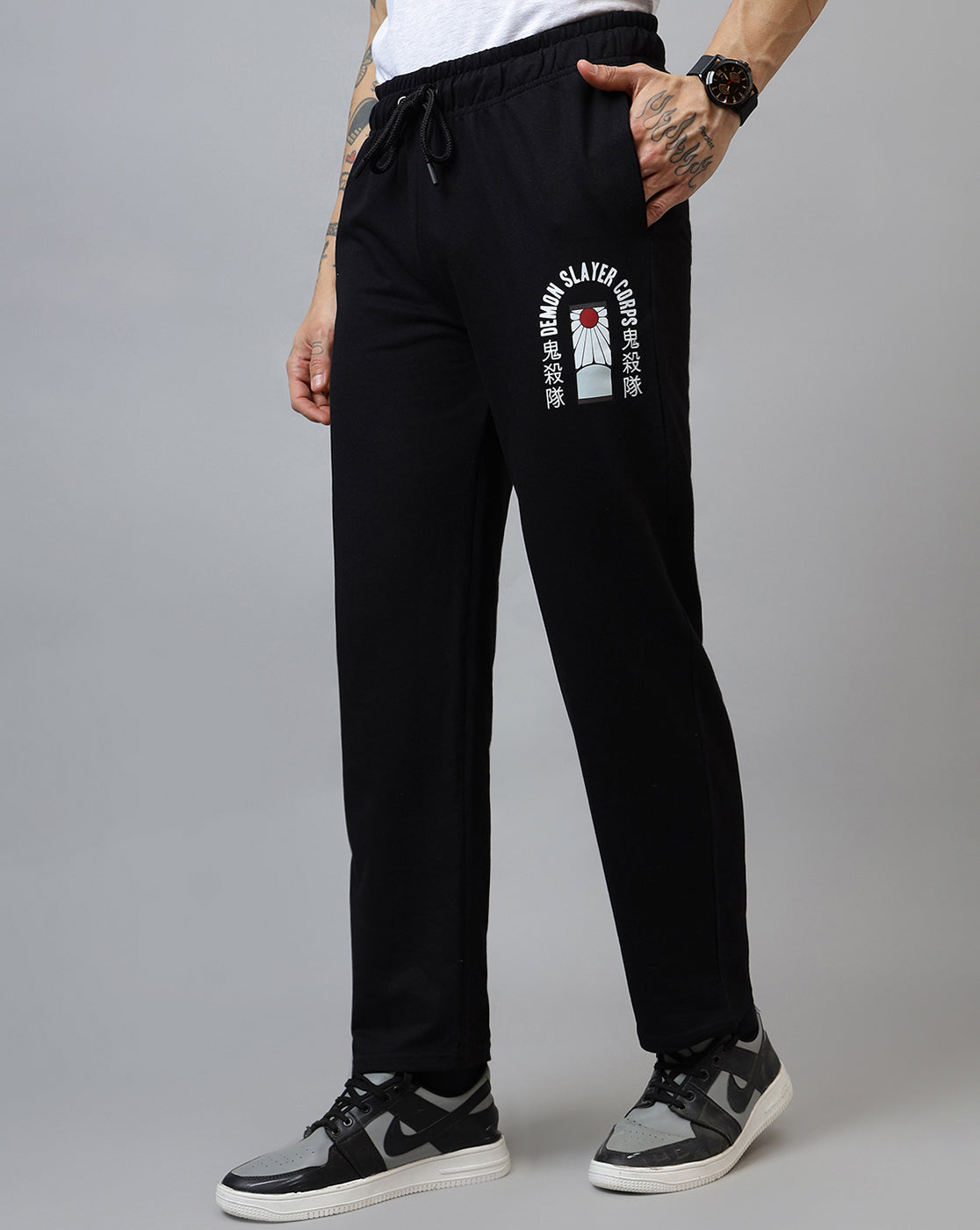 Demon Slayer Printed Regular Fit Jogger For Men