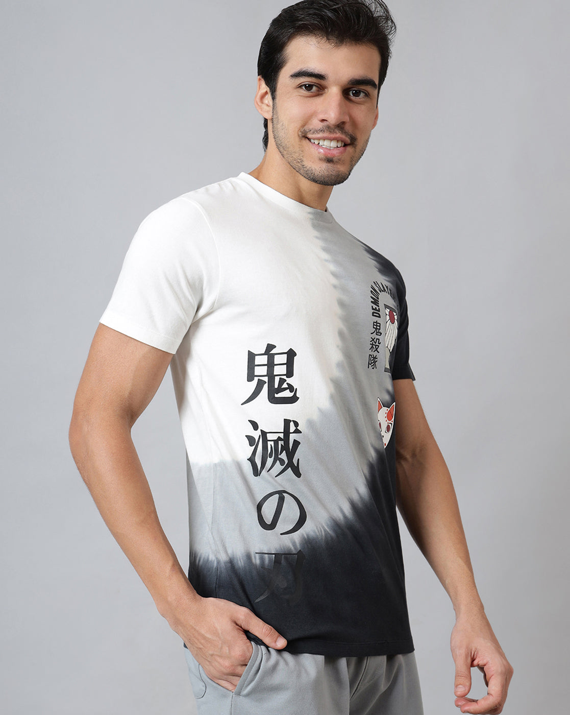 Demon Slayer Printed Regular Fit Tshirt For Men