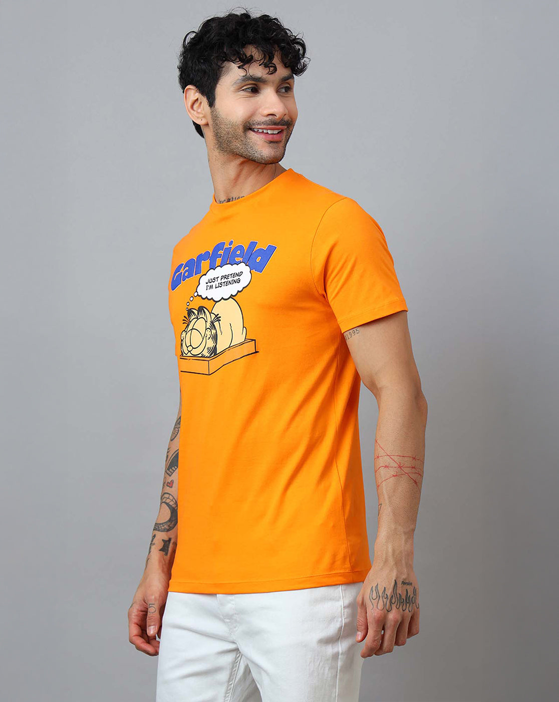 Garfield Printed Regular Fit Tshirt For Men