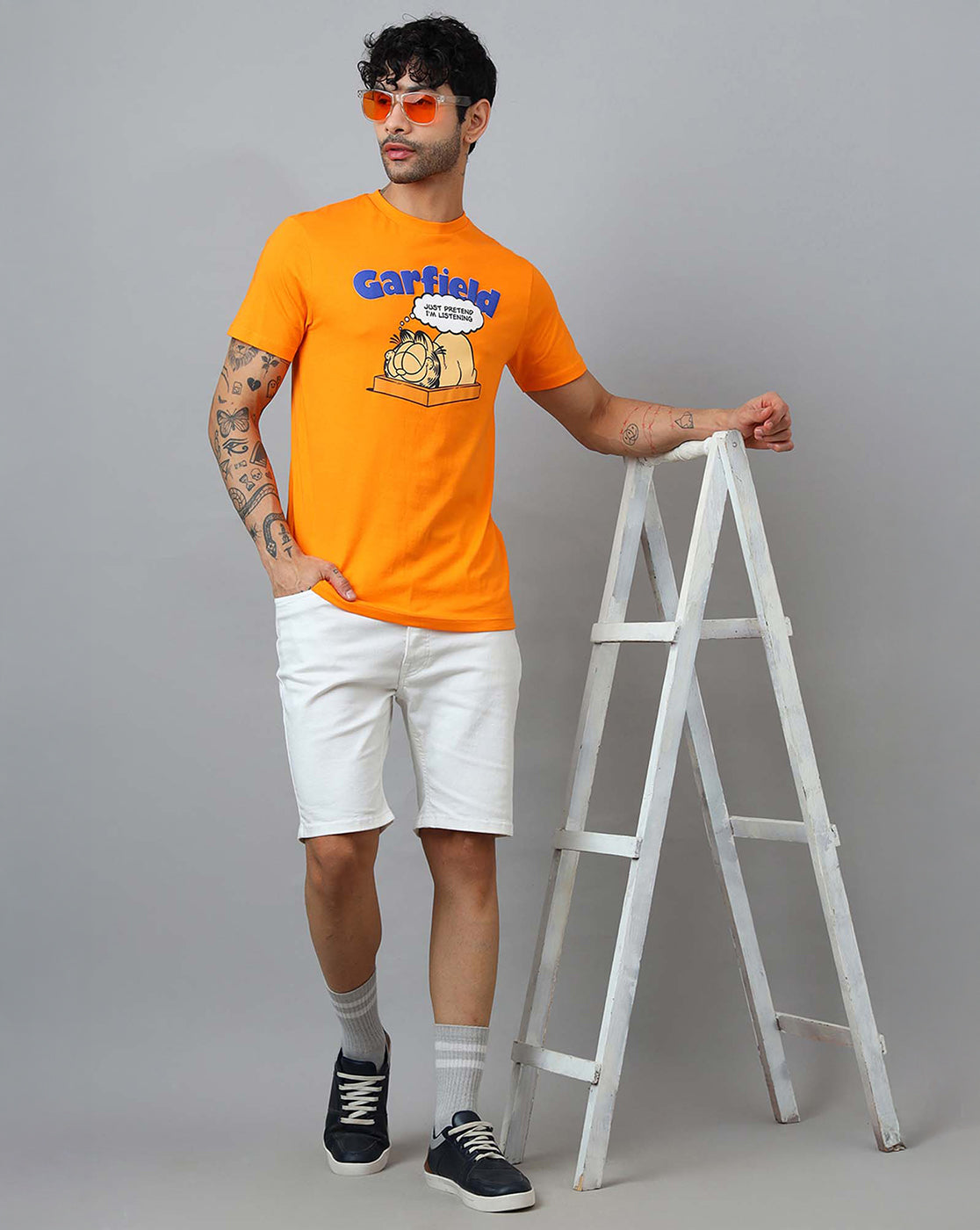 Garfield Printed Regular Fit Tshirt For Men