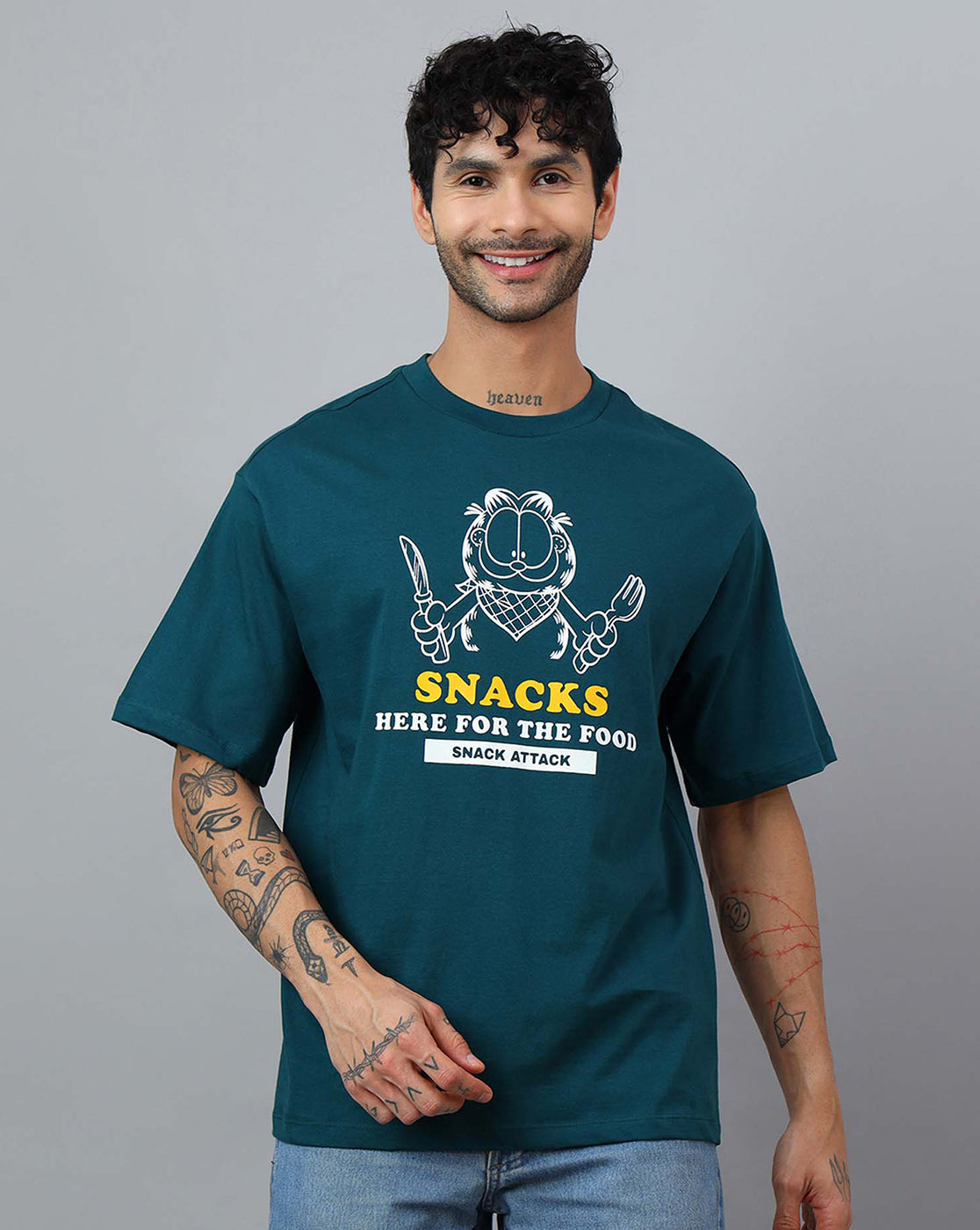 Garfield Printed Oversized Tshirt For Men