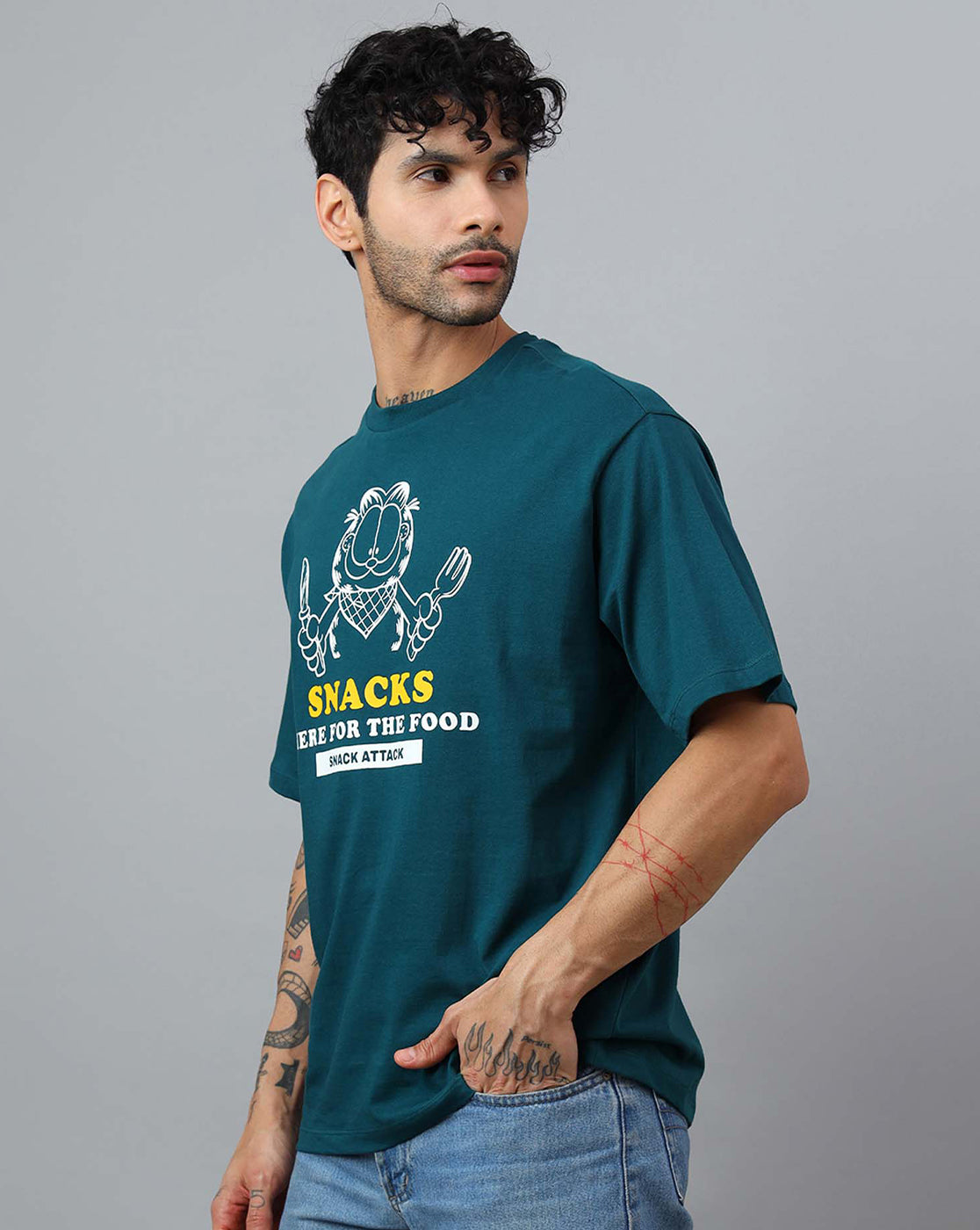 Garfield Printed Oversized Tshirt For Men