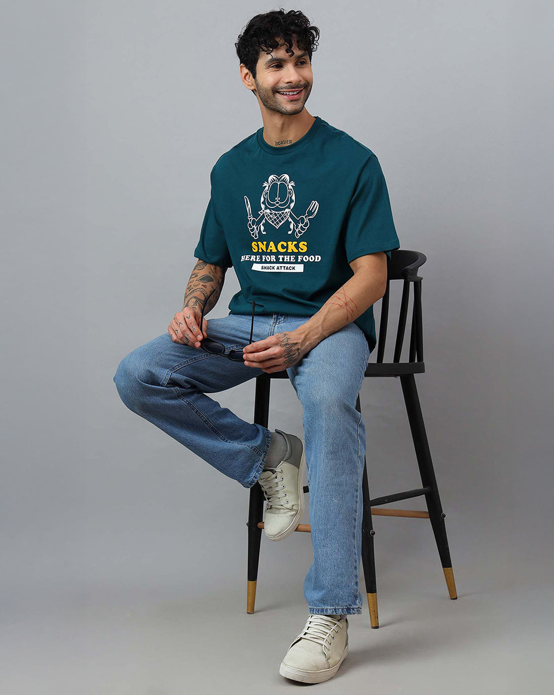 Garfield Printed Oversized Tshirt For Men