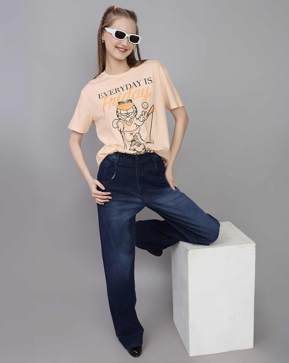 Garfield Printed Oversized Tshirt For Women