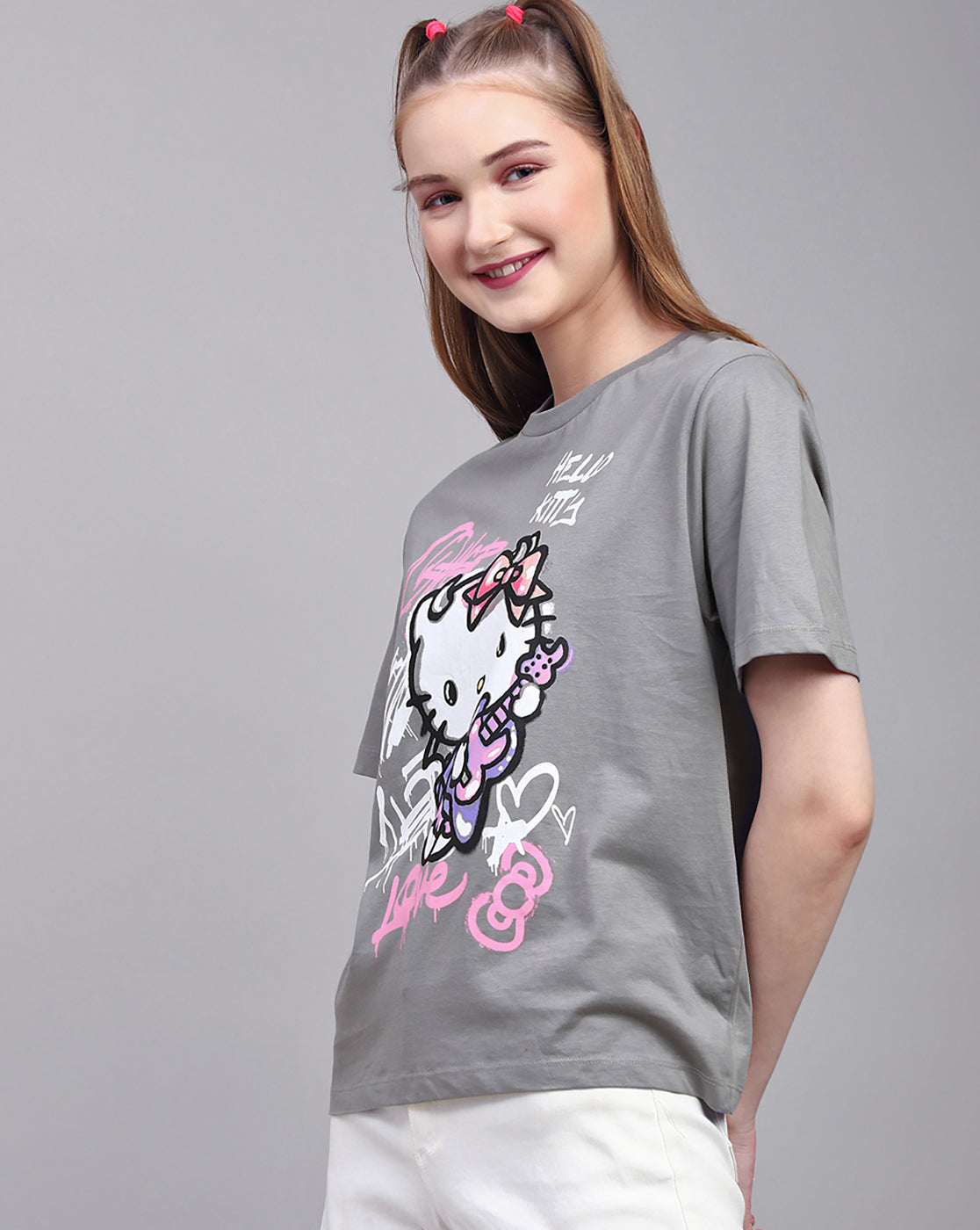 Hello Kitty Regular Fit Tshirt For Women