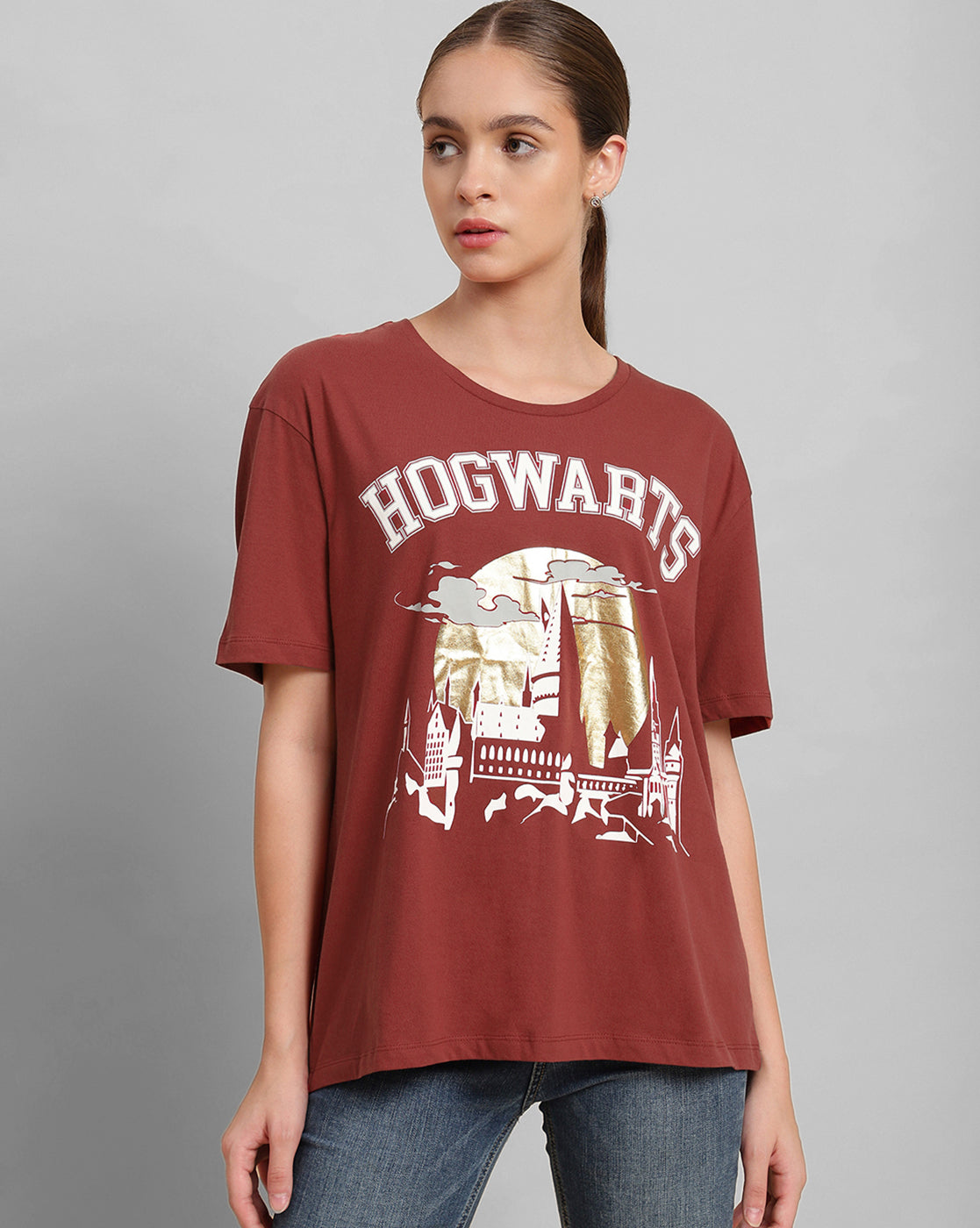 Harry Potter Hogwarts Oversized Tshirt Women – Free Authority