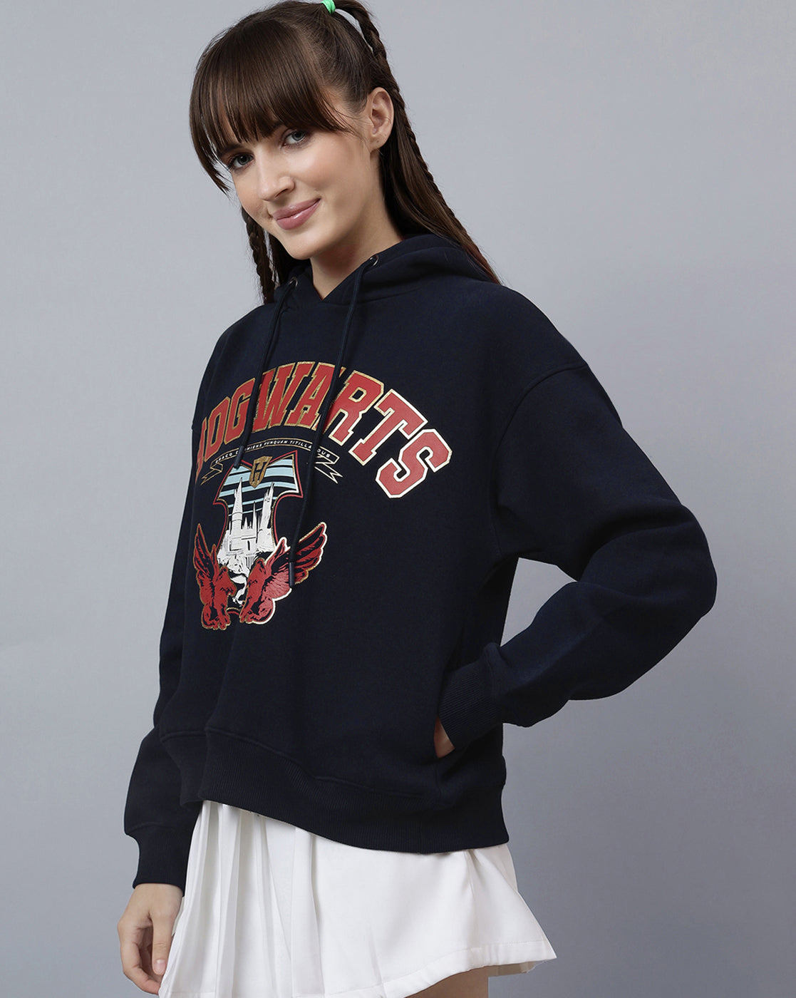 Harry Potter Printed Relaxed Fit Hoodie For Women