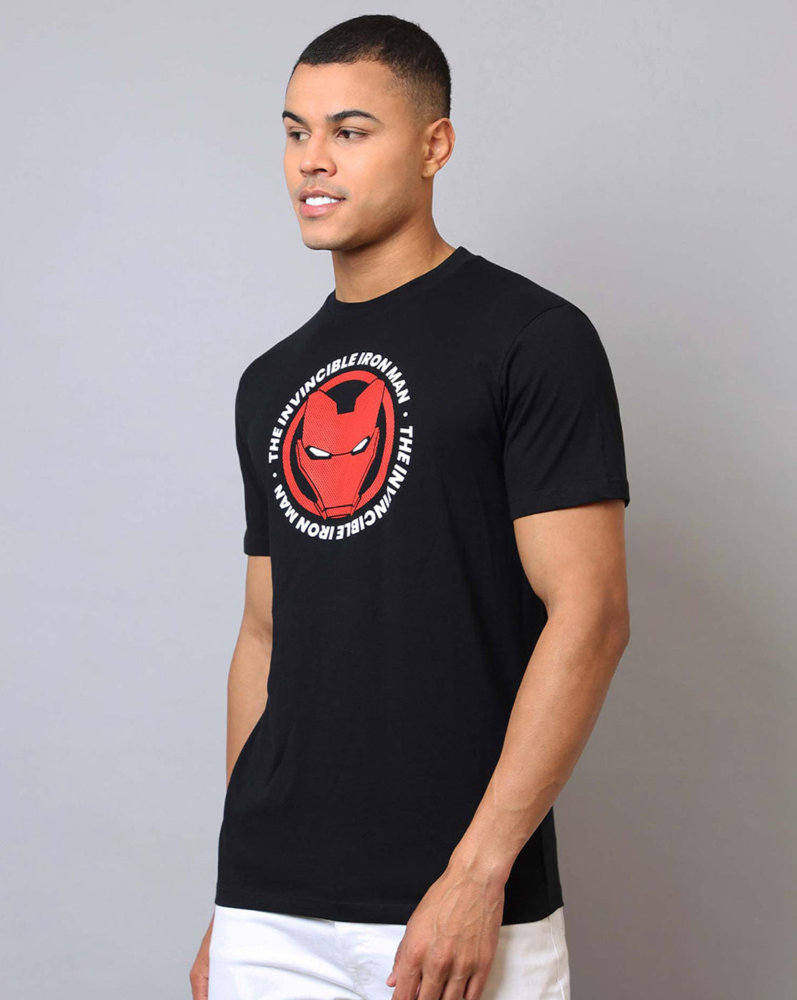 Iron Man Printed Regular Fit Tshirt For Men