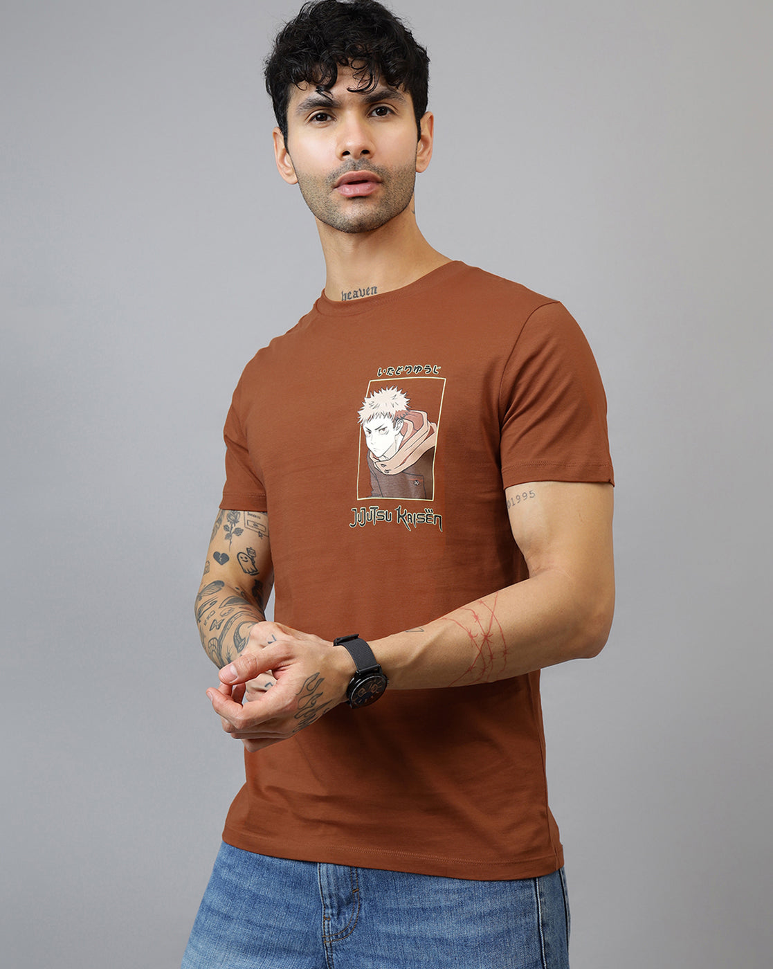 Jujutsu Kaisen Yuji Itadori Regular Fit Tshirt Men