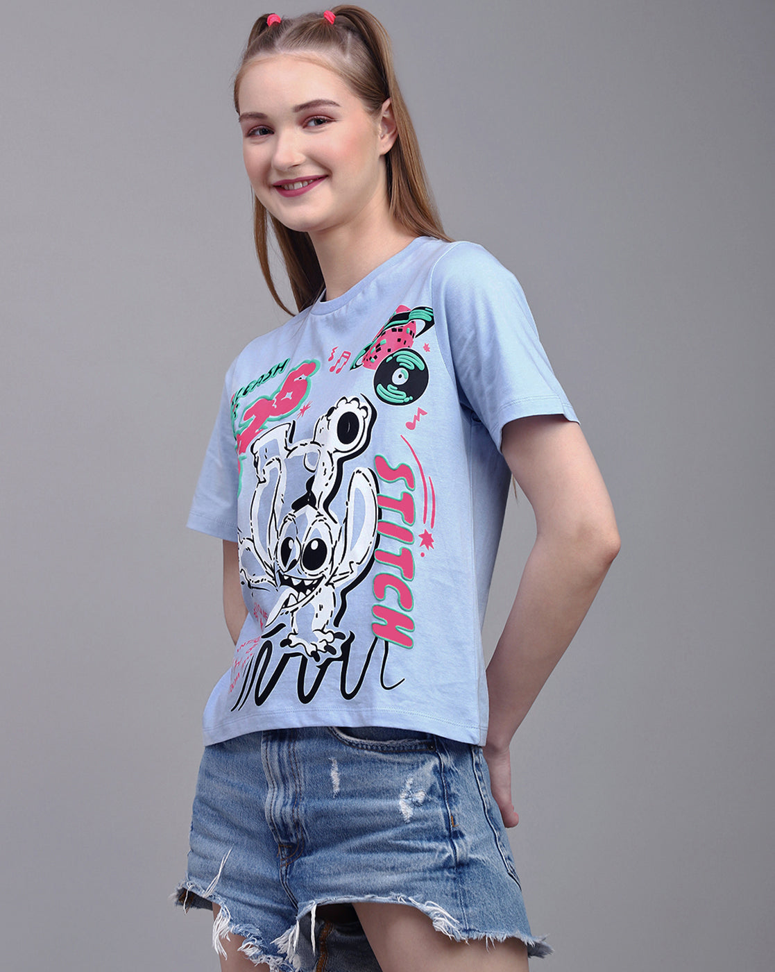 Lilo & Stitch Regular Fit Tshirt For Women