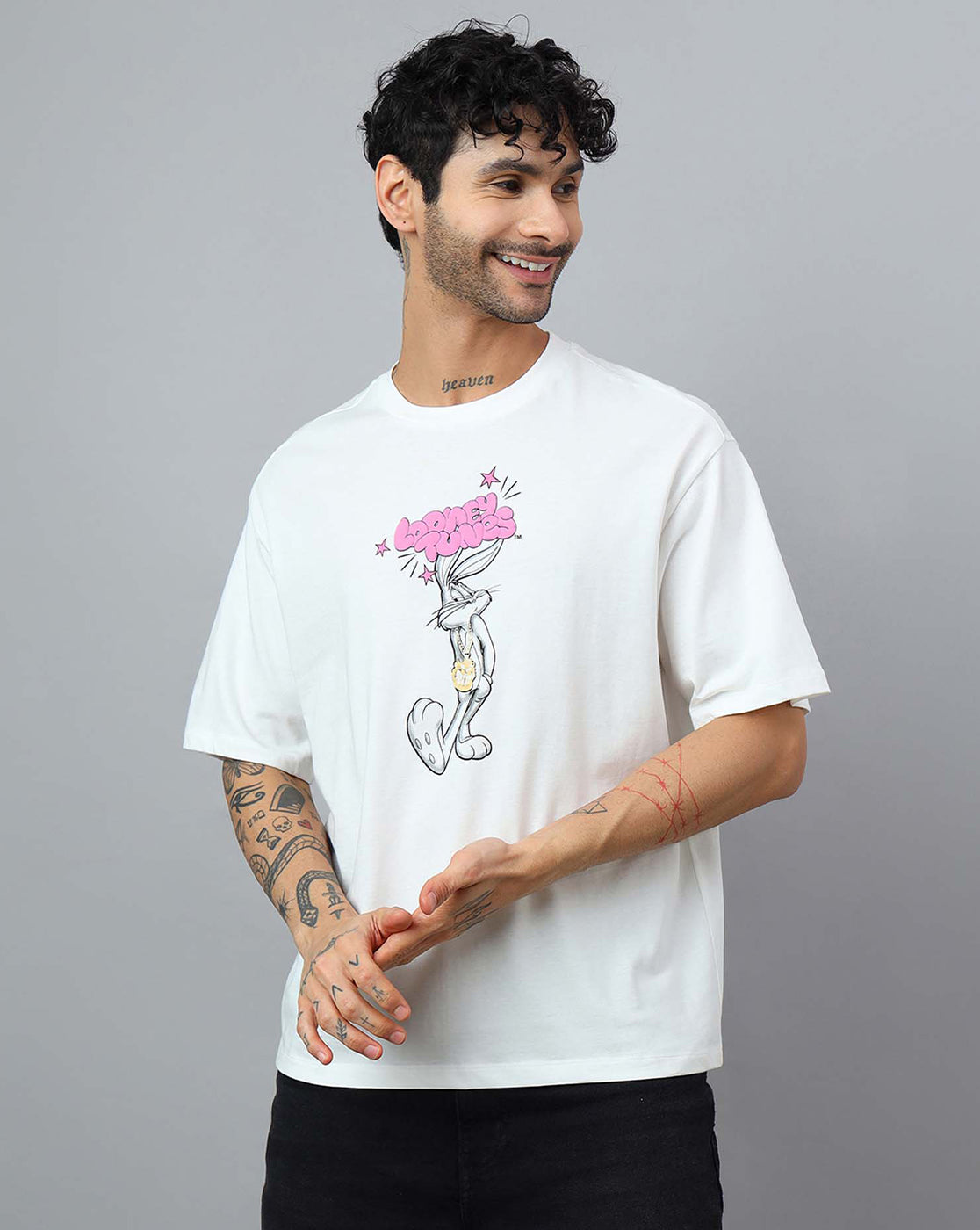 Looney Tunes Printed Oversized Tshirt For Men