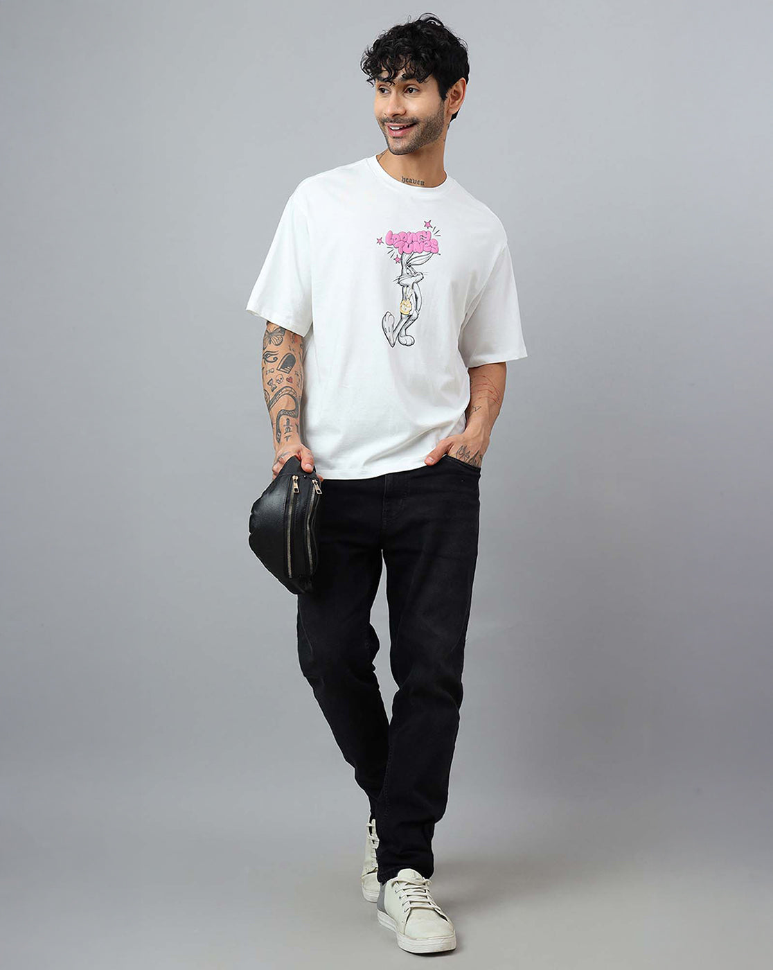 Looney Tunes Printed Oversized Tshirt For Men