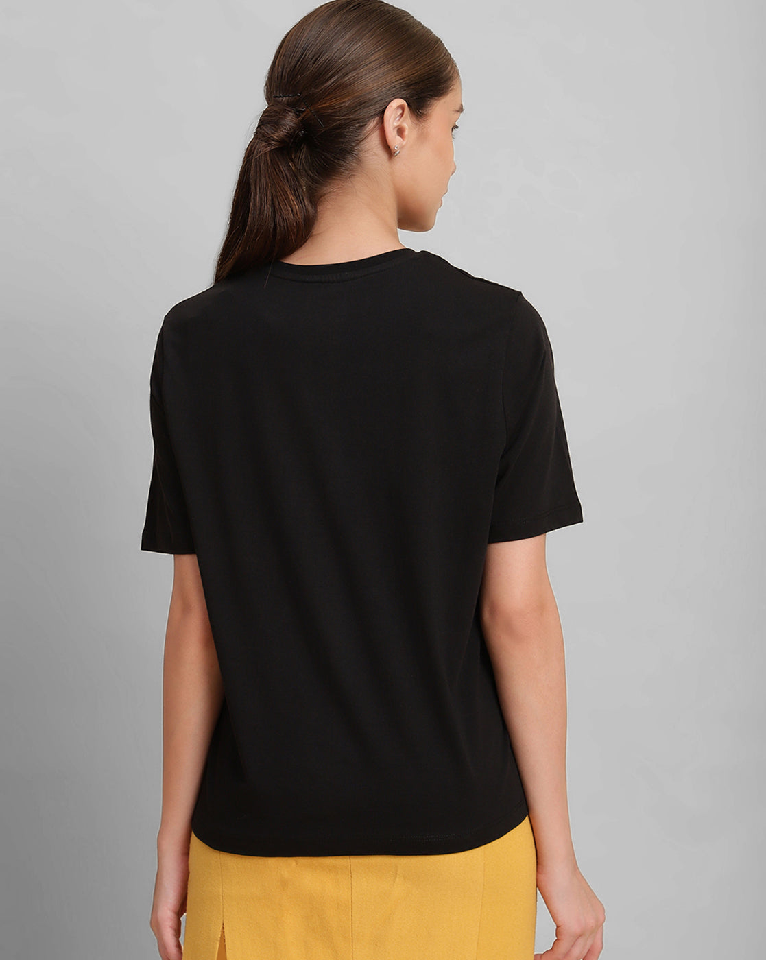 Mickey Mouse Black Regular Fit Tshirt Women