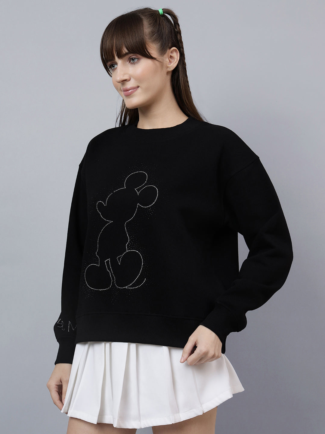 Mickey & Friends Printed Relaxed Fit Sweatshirt For Women