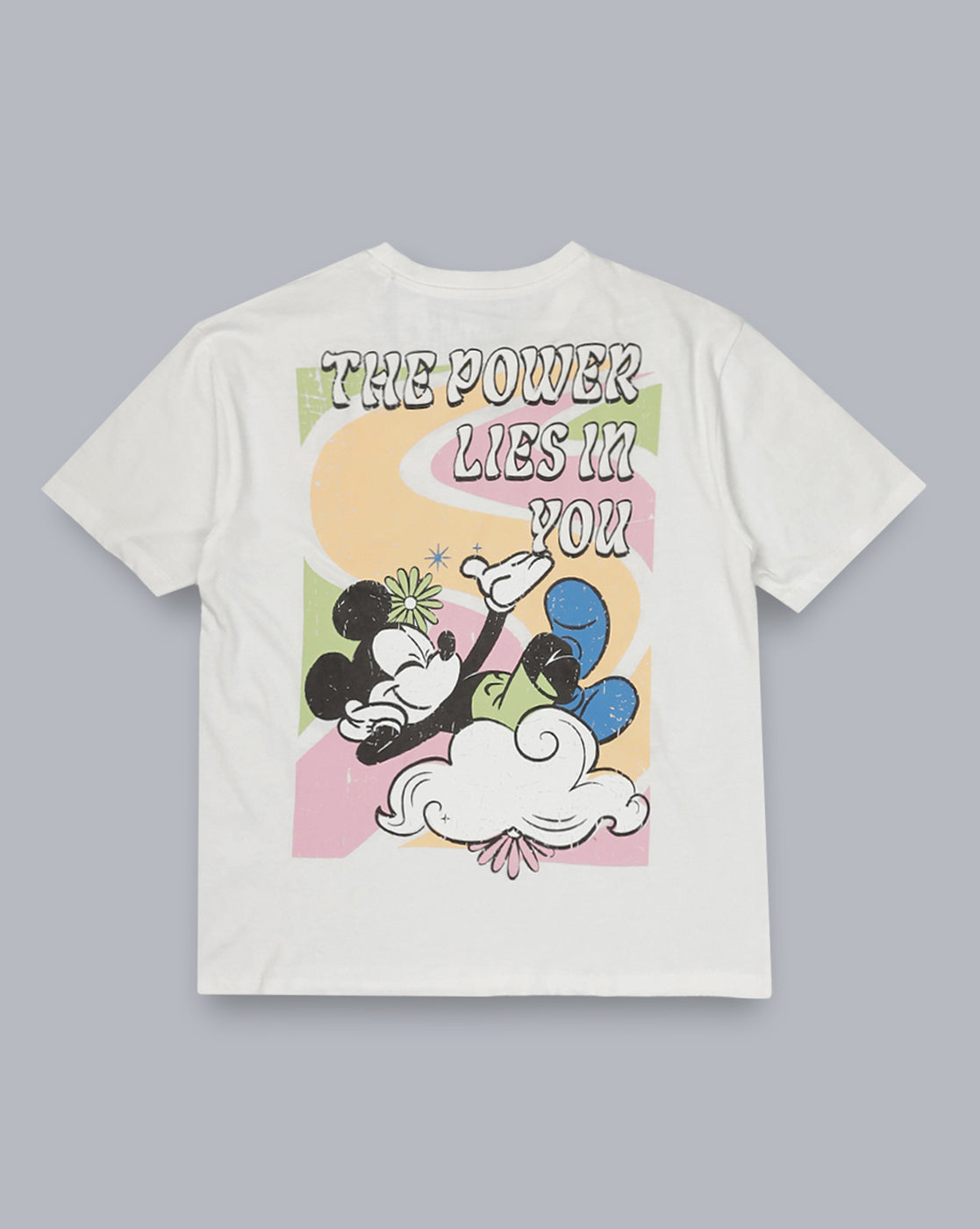 Mickey & Friends Printed Oversized Tshirt For Women
