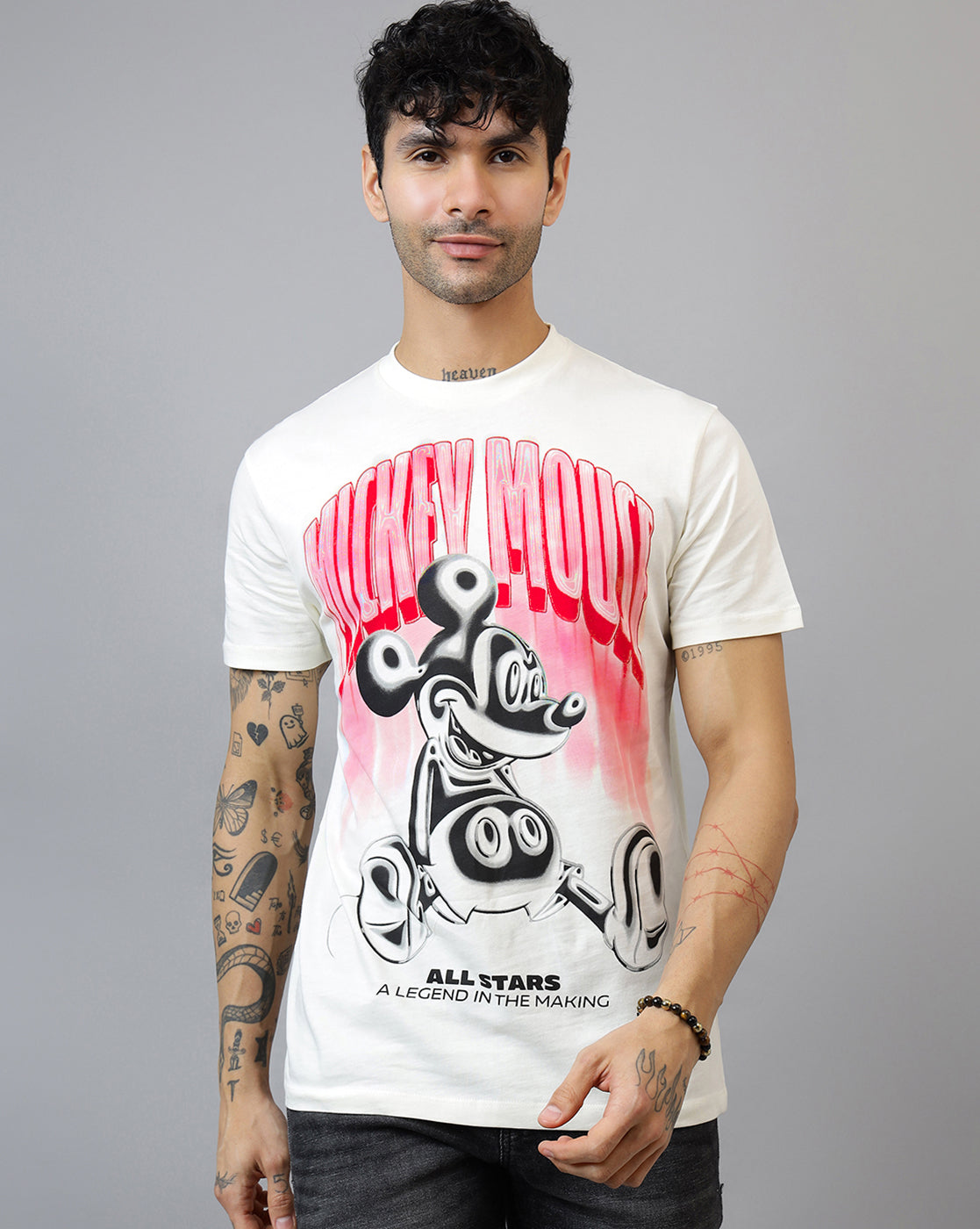 Mickey & Friends Printed Regular Fit Tshirt For Men