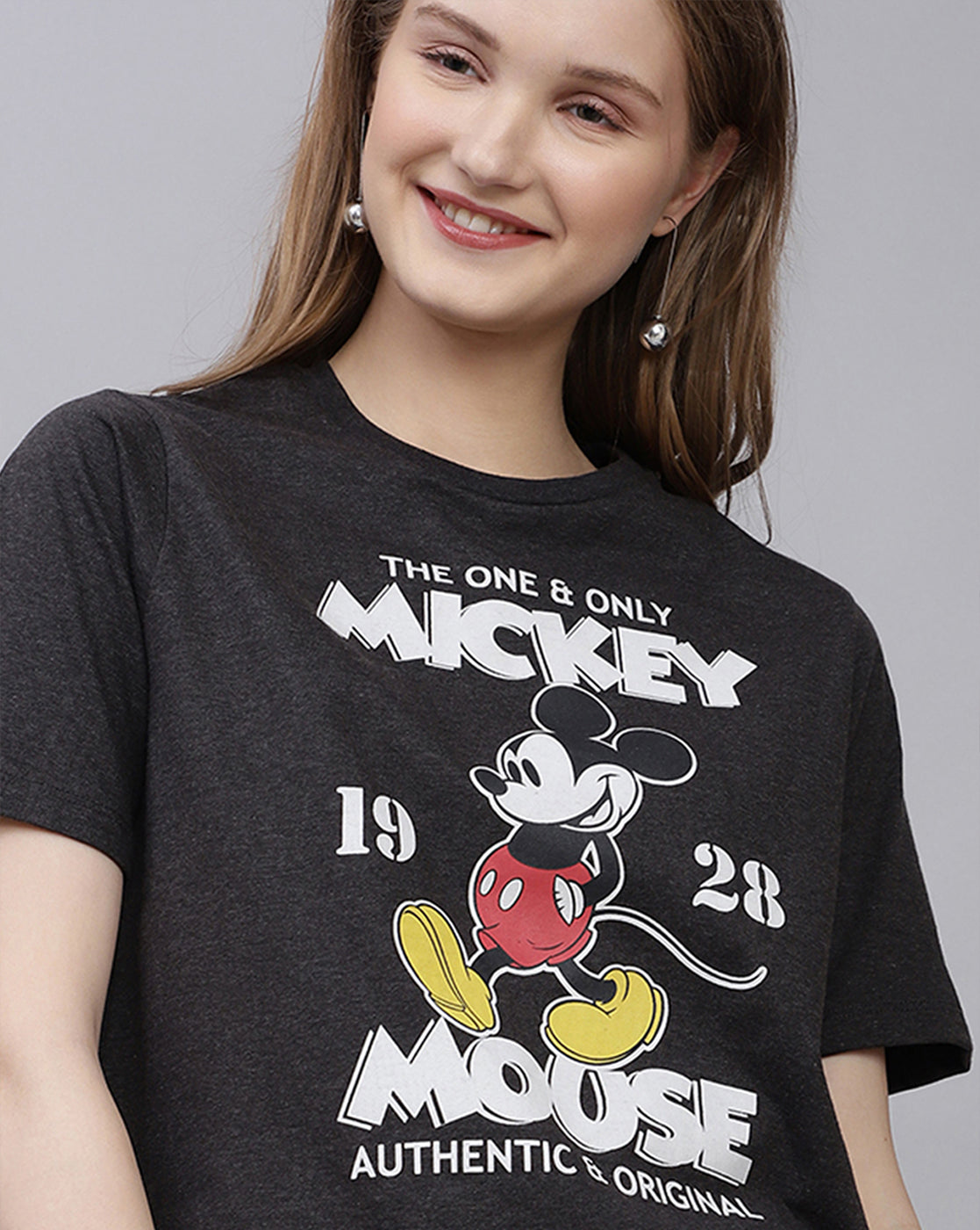 Mickey & Friends Printed Regular Fit Tshirt For Women