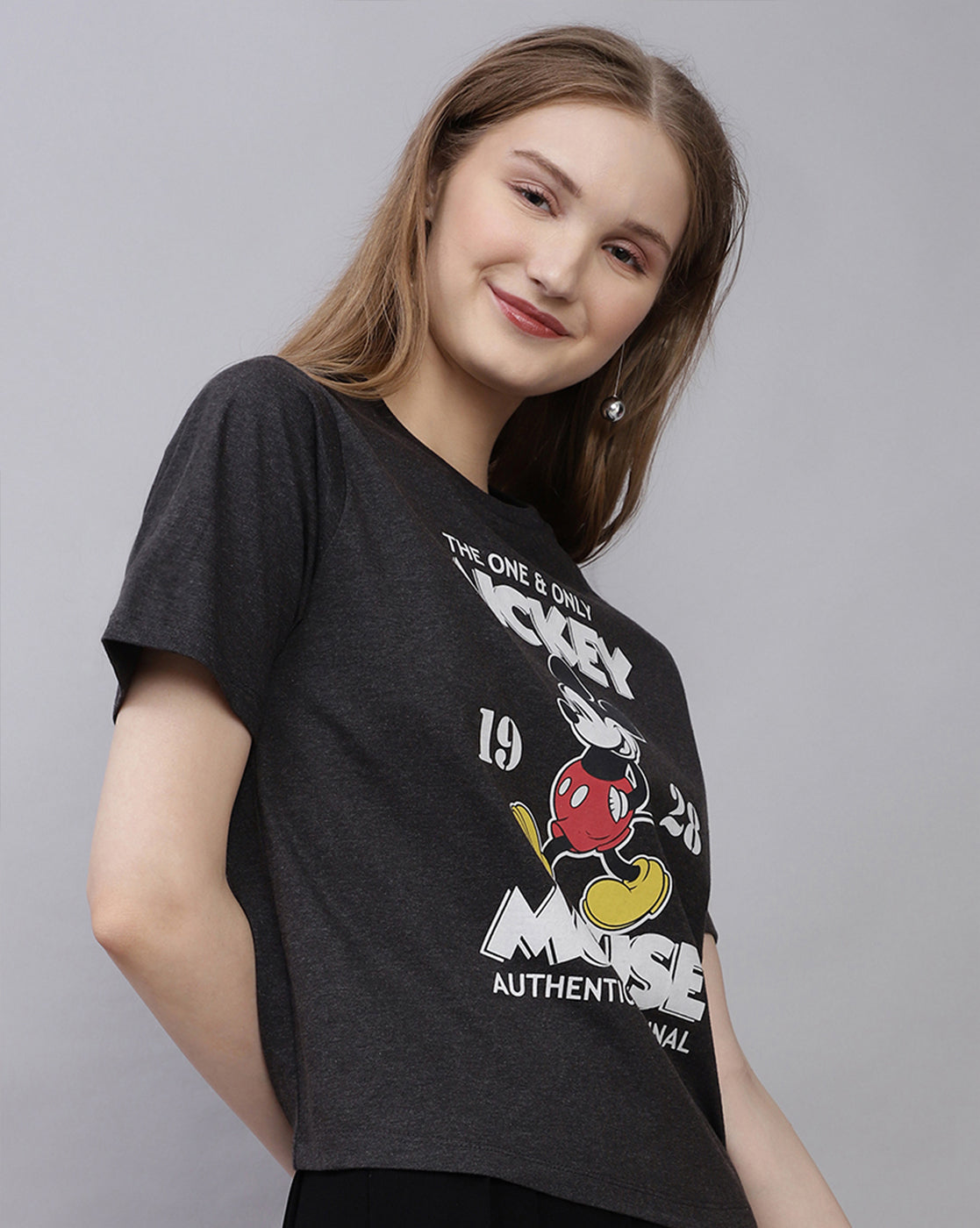 Mickey & Friends Printed Regular Fit Tshirt For Women