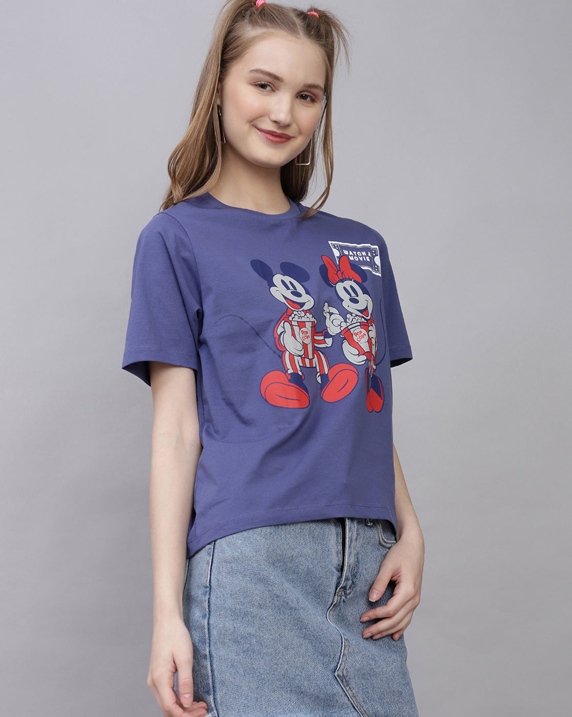 Mickey & Friends Printed Regular Fit Tshirt For Women