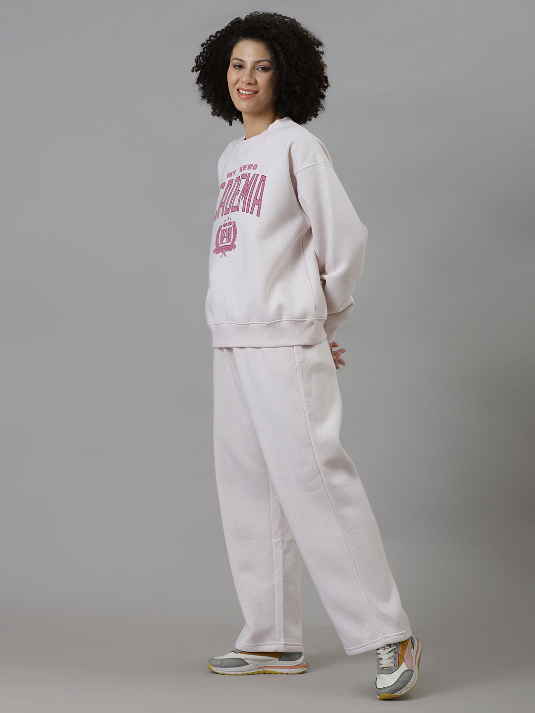 My Hero Academia Printed Sweatshirt & Joggers Co-Ords Set For Women