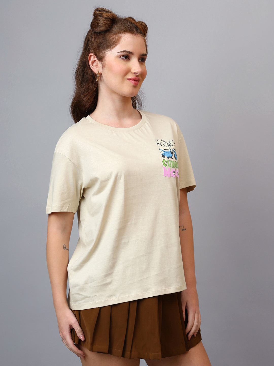 Minions Printed Oversized Tshirt For Women