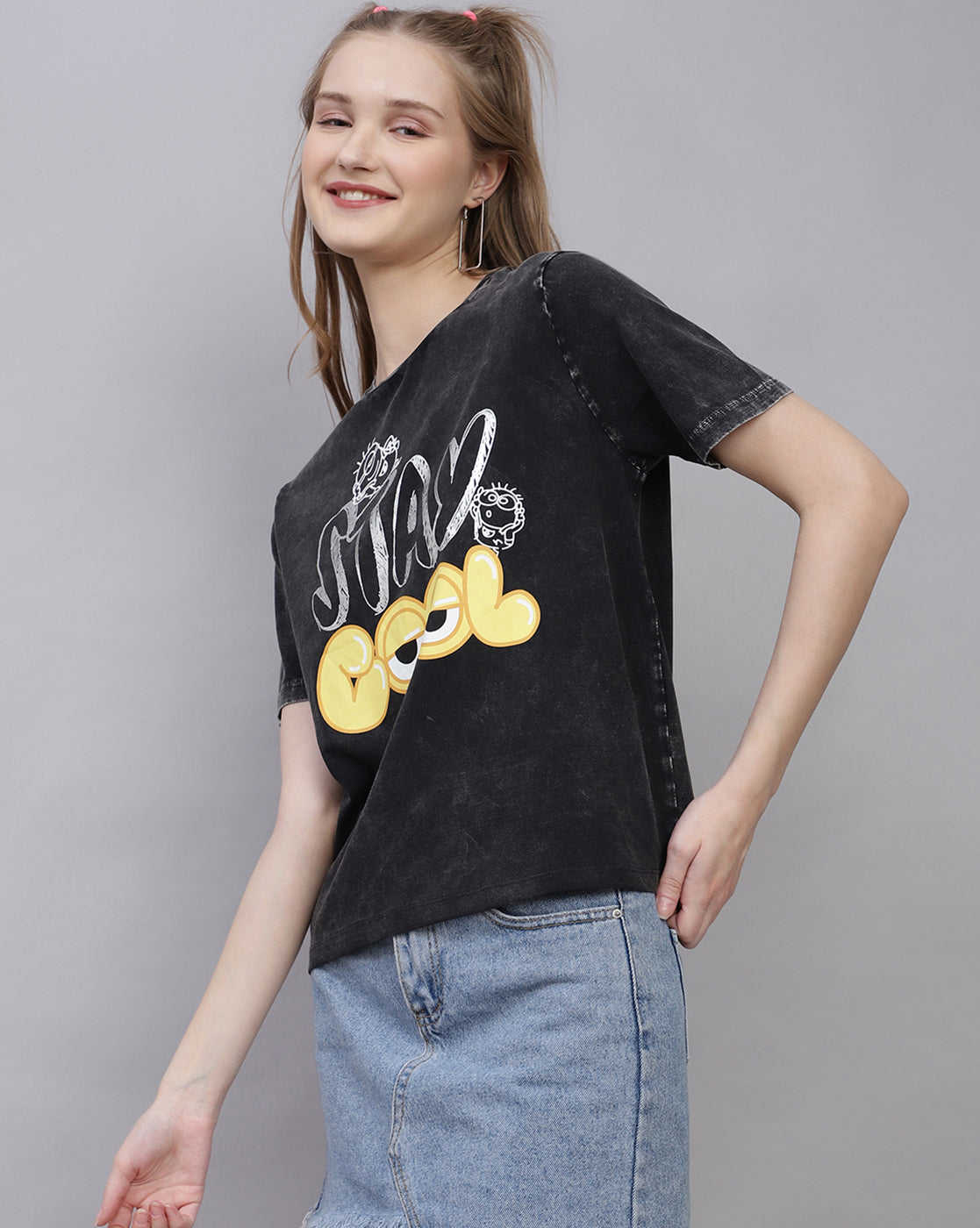 Minions Printed Regular Fit Tshirt For Women