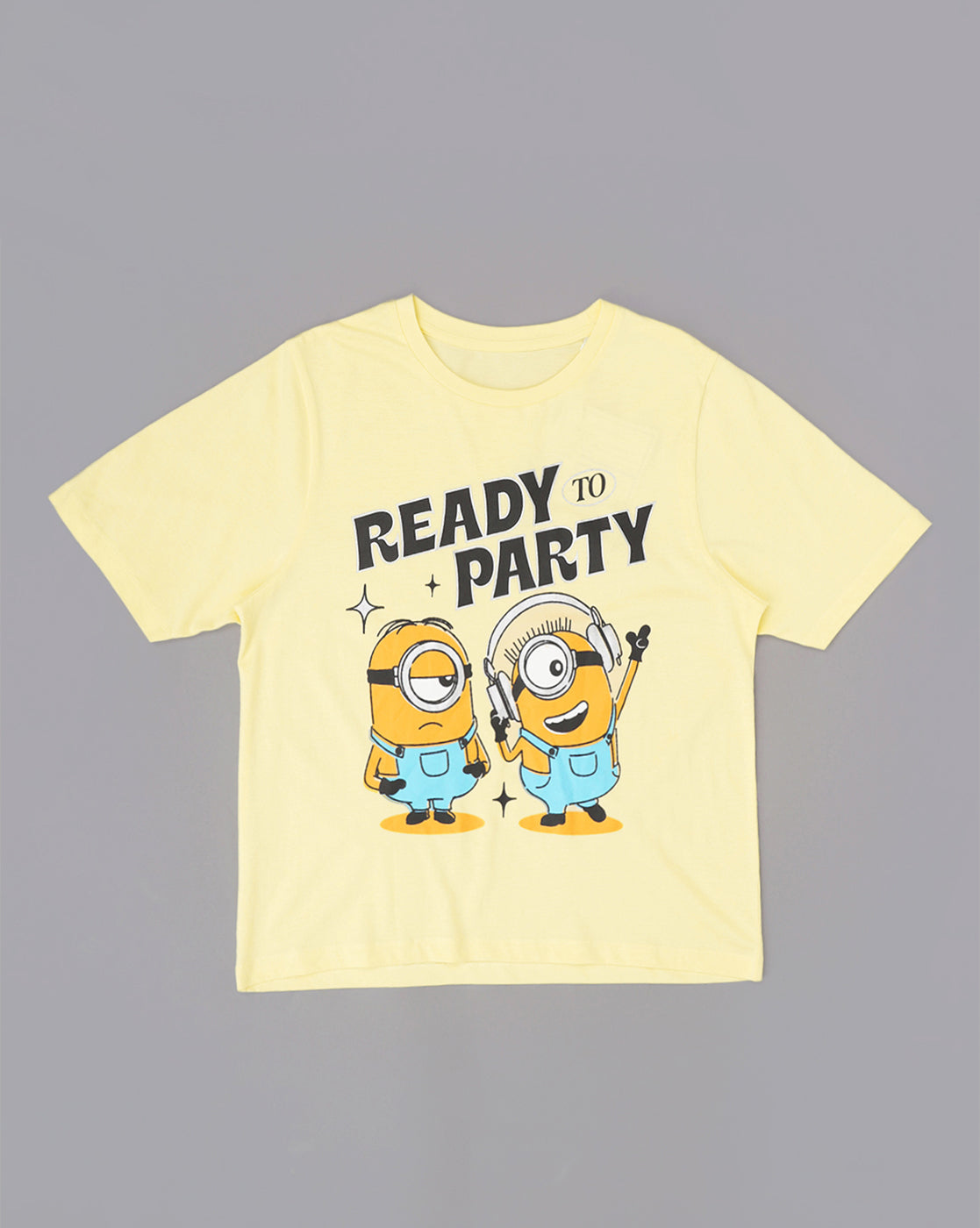 Minions Printed Regular Fit Tshirt For Women