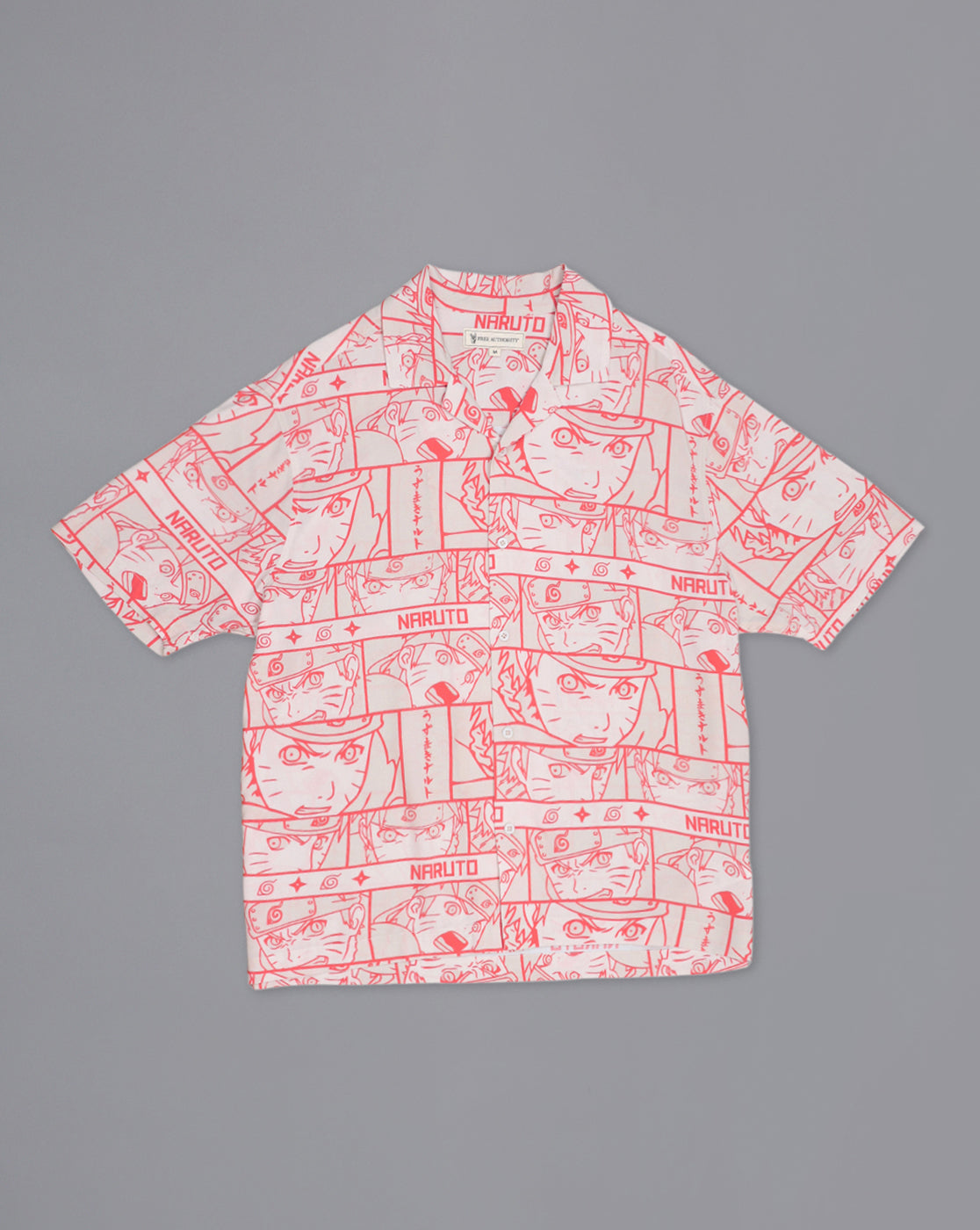Naruto Anime Printed Regular Fit Rayon Beige Shirt For Men